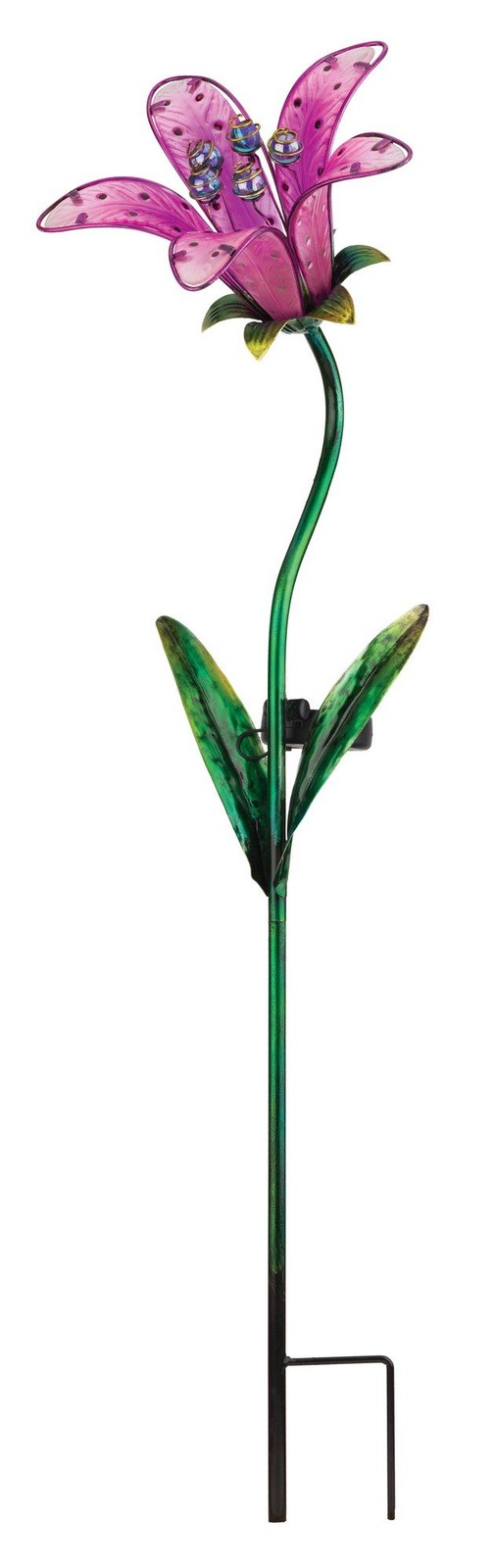 Regal Art &Gift Solar Tiger Lily Stake, Pink
