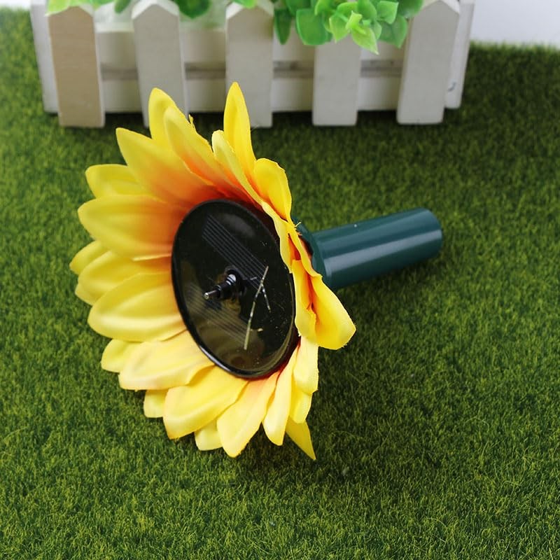 5pcs Solar/Battery Powered Fluttering Butterfly Sunflower Garden Stake (Decor…