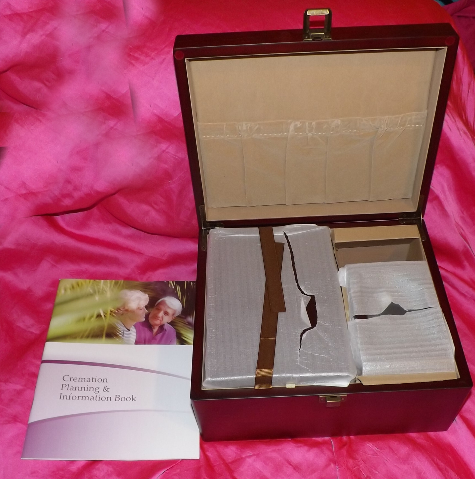 Cremation Momento Pre-Need Urn Kit III Cherry Wood Veneer Memory Box 71080304