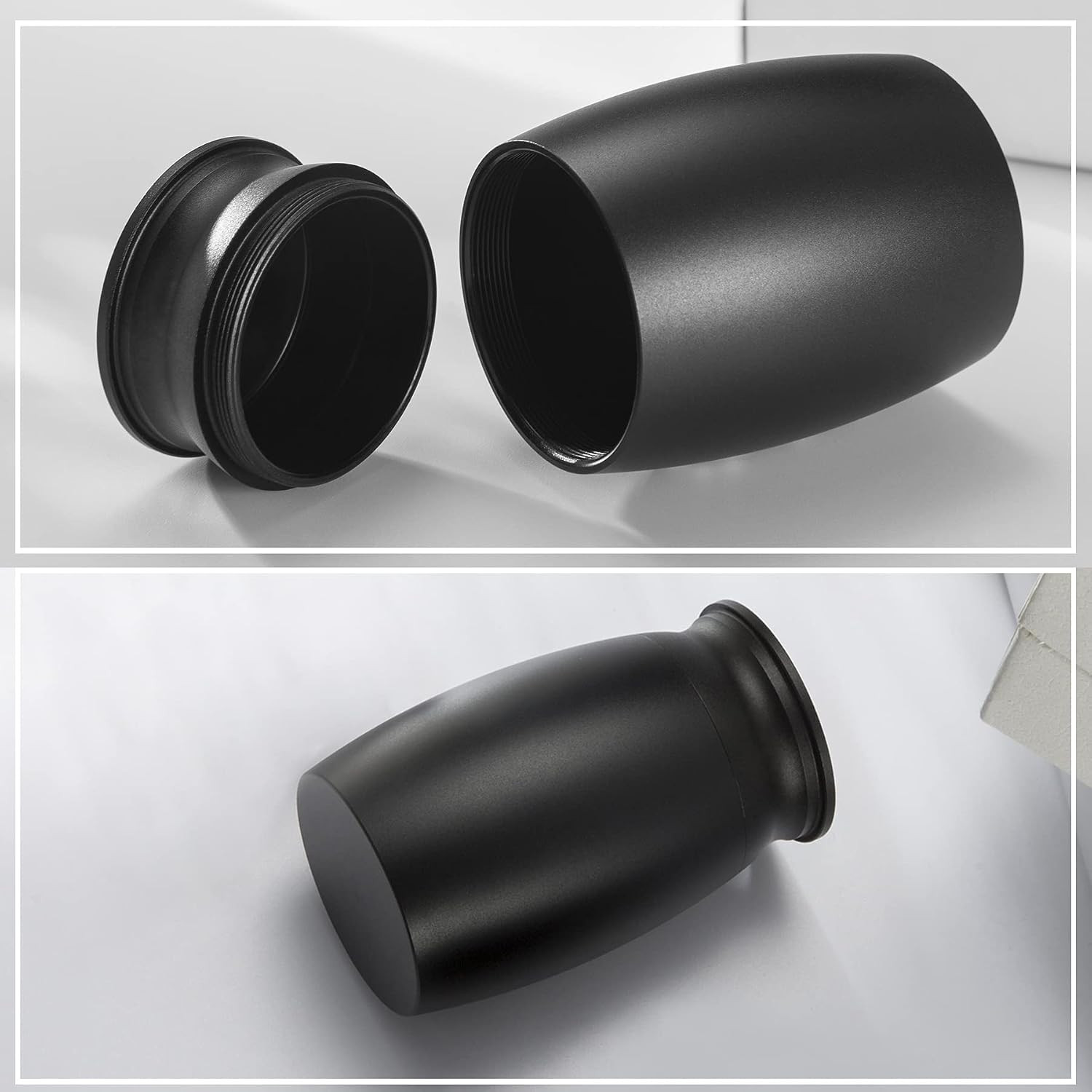 Mini Small Urns for Ashes, 2.8″ High Blank Black Memorial Cremation Urn, Handcra