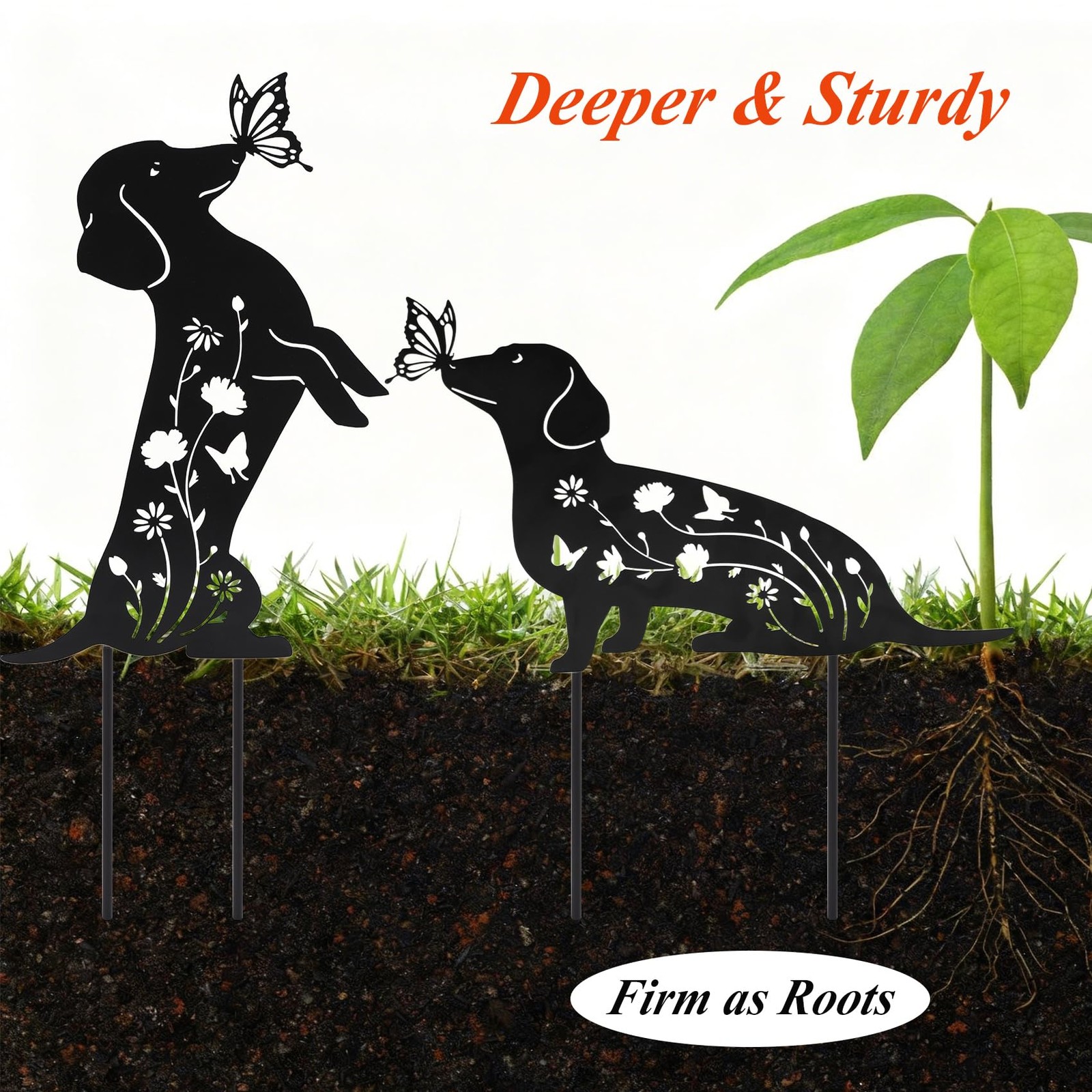 2 Packs Dachshund Garden Decor for Outside, Gardening Dachshund Gifts for /Me…