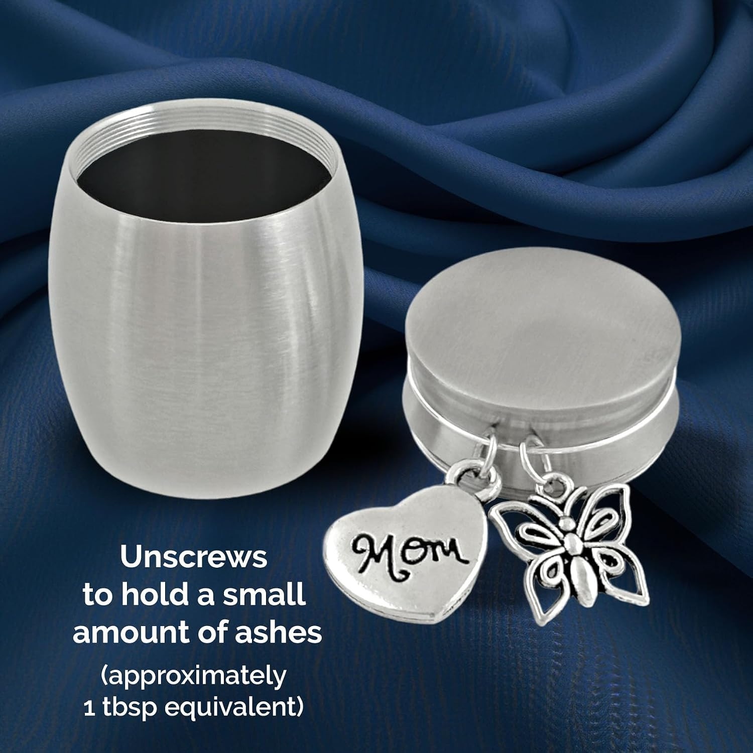 Small Urn for Mom Butterfly Keepsake Miniature Ashes Holder for Loss of Mother f