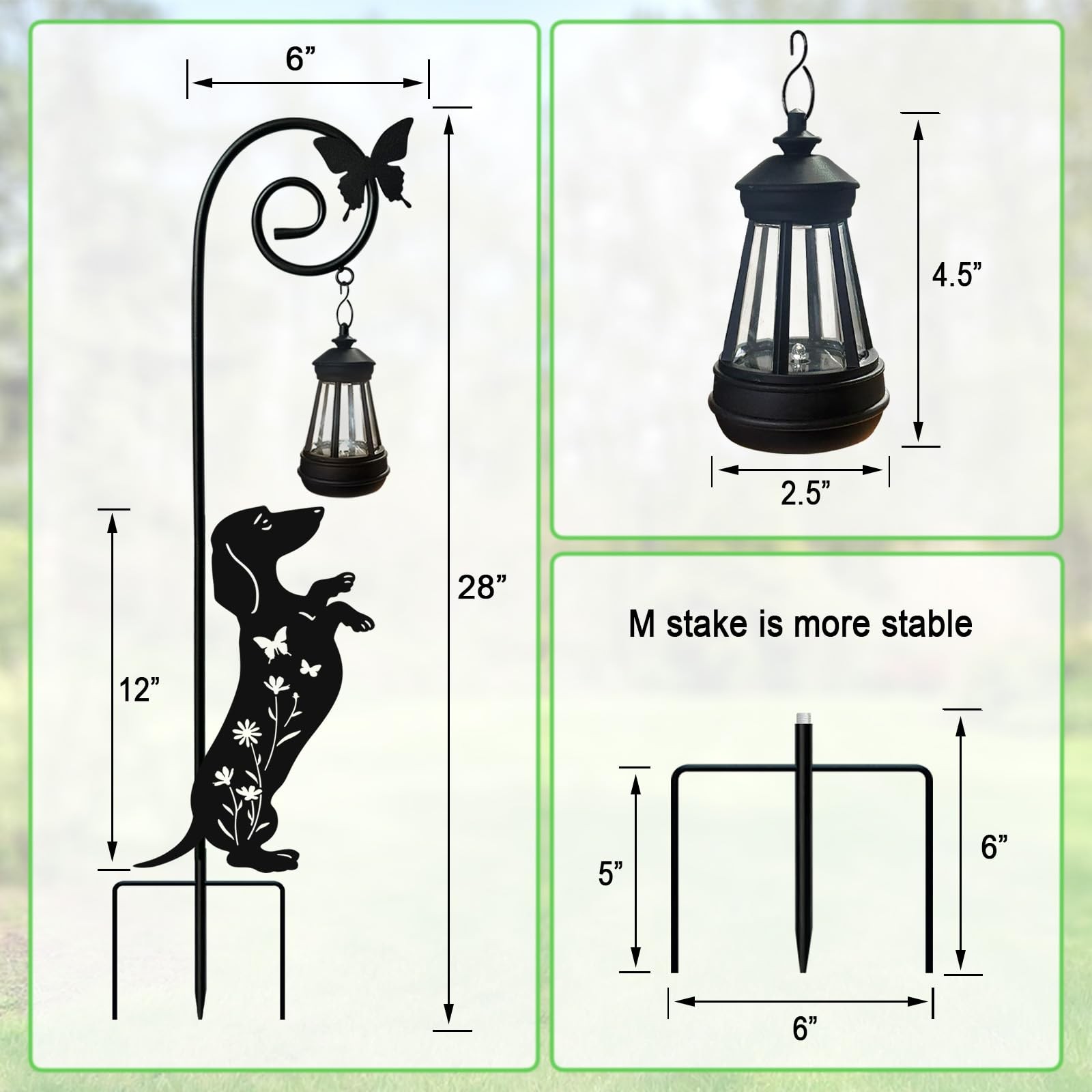 Solar Dog Lights for Yard Decor | Dachshund Gifts & Lawn Ornaments