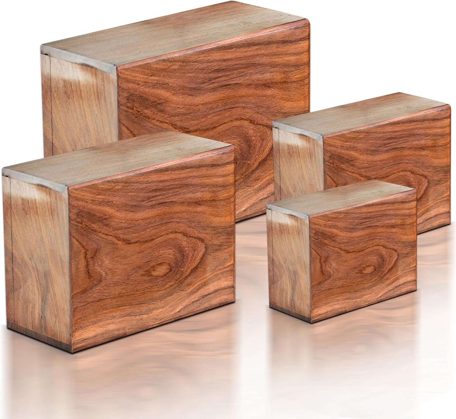 Cremation Urn for Human Ashes Adult Male Female, Solid Rosewood Wooden Urn Box