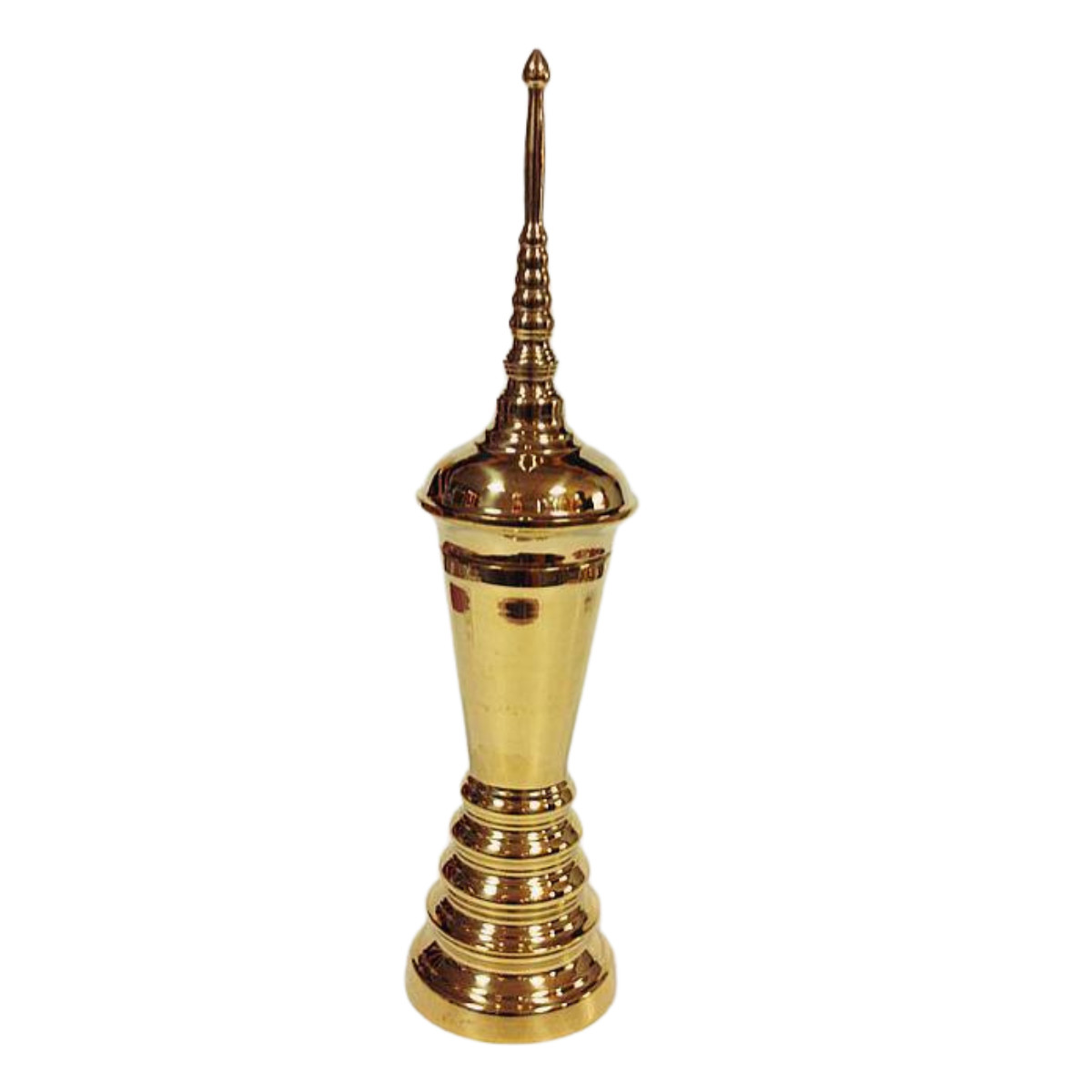 Cremation Urn Ashes Thai Brass Standing Stupa Bone Budda New 15″ Tall