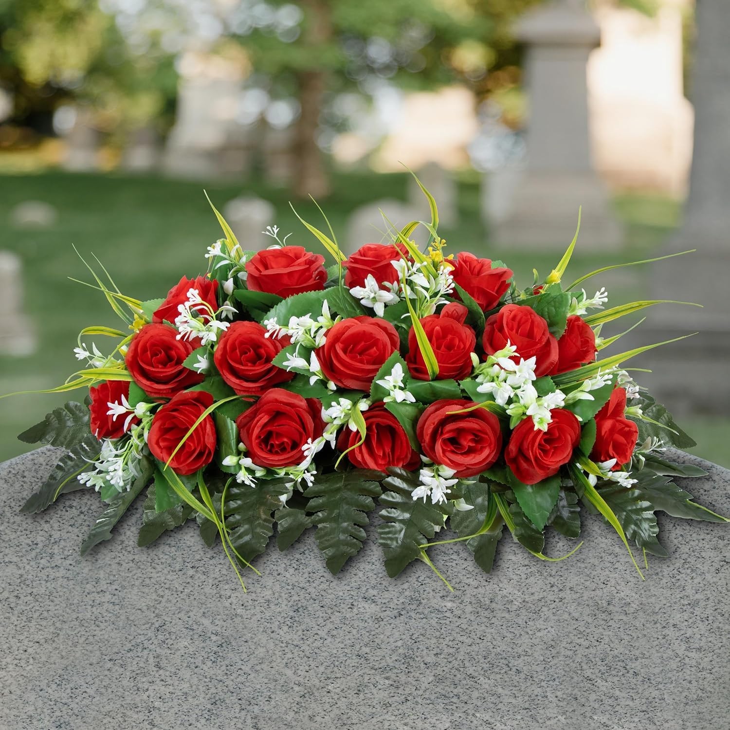 Cemetery Headstone Flower Saddle – Artificial Ceme