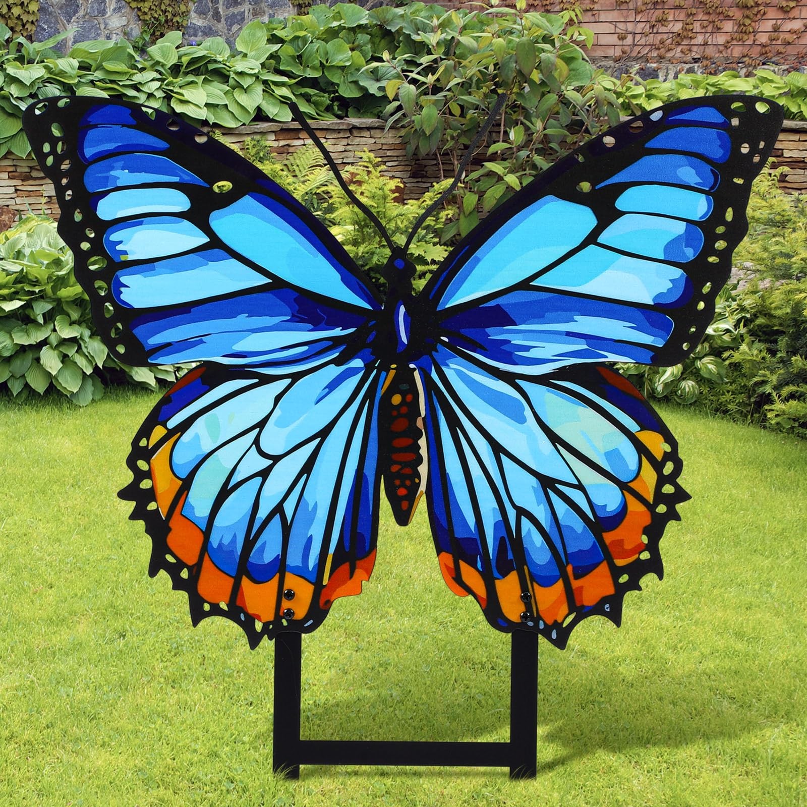 Spring Metal Butterfly Garden Stakes 16.5 Inch Outdoor Decor for Yard