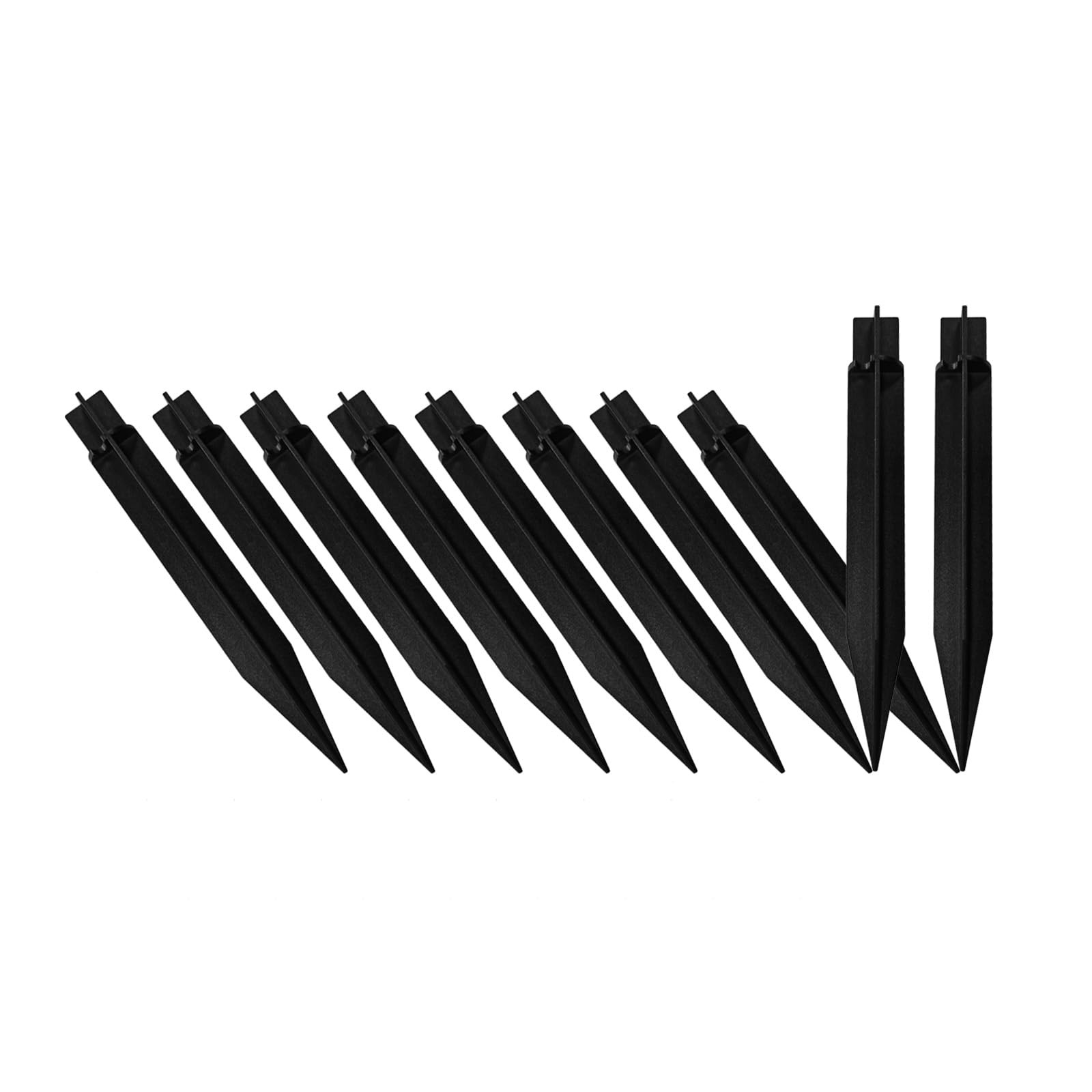 10 Pack Solar Light Stakes, 0.73″ ABS Plastic Reinforced Ground Spikes Fit fo…