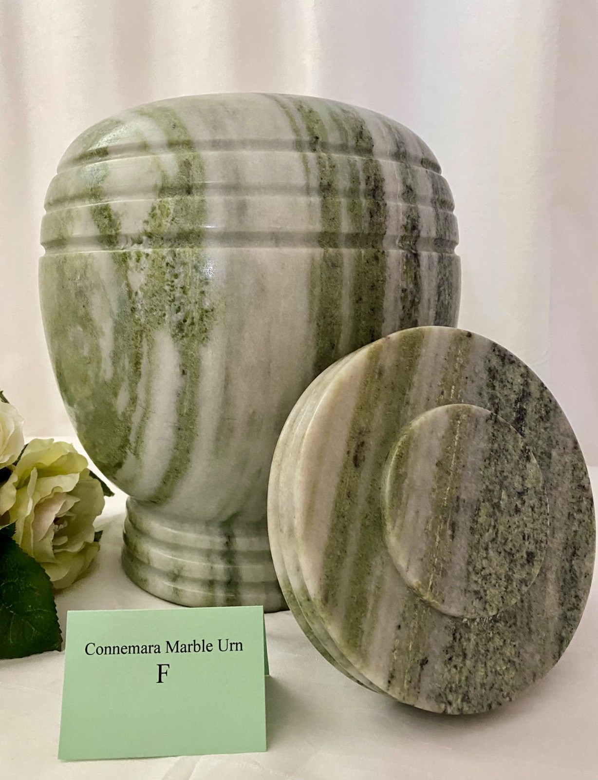 Solid Irish Connemara Marble Adult Full-size Cremation Urn One-of-a-Kind – F