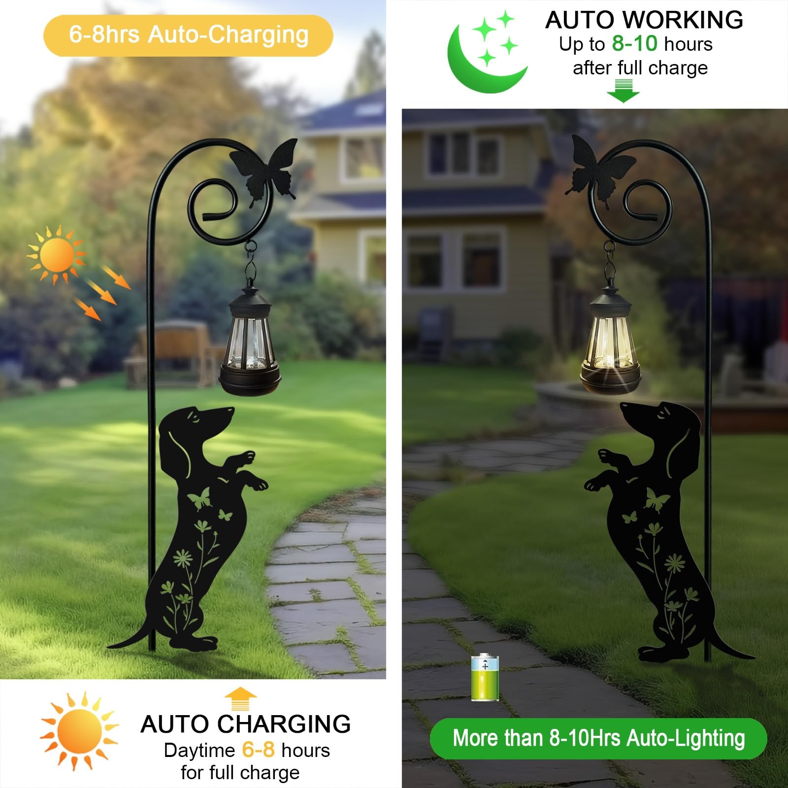Solar Dog Lights for Yard Decor | Dachshund Gifts & Lawn Ornaments