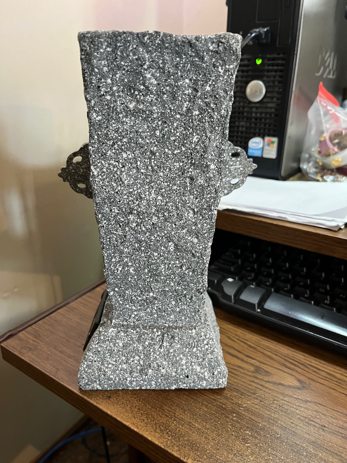 SOLAR CROSS Cemetery Grave Vase With LED For Fresh/Artificial Flowers Headstones