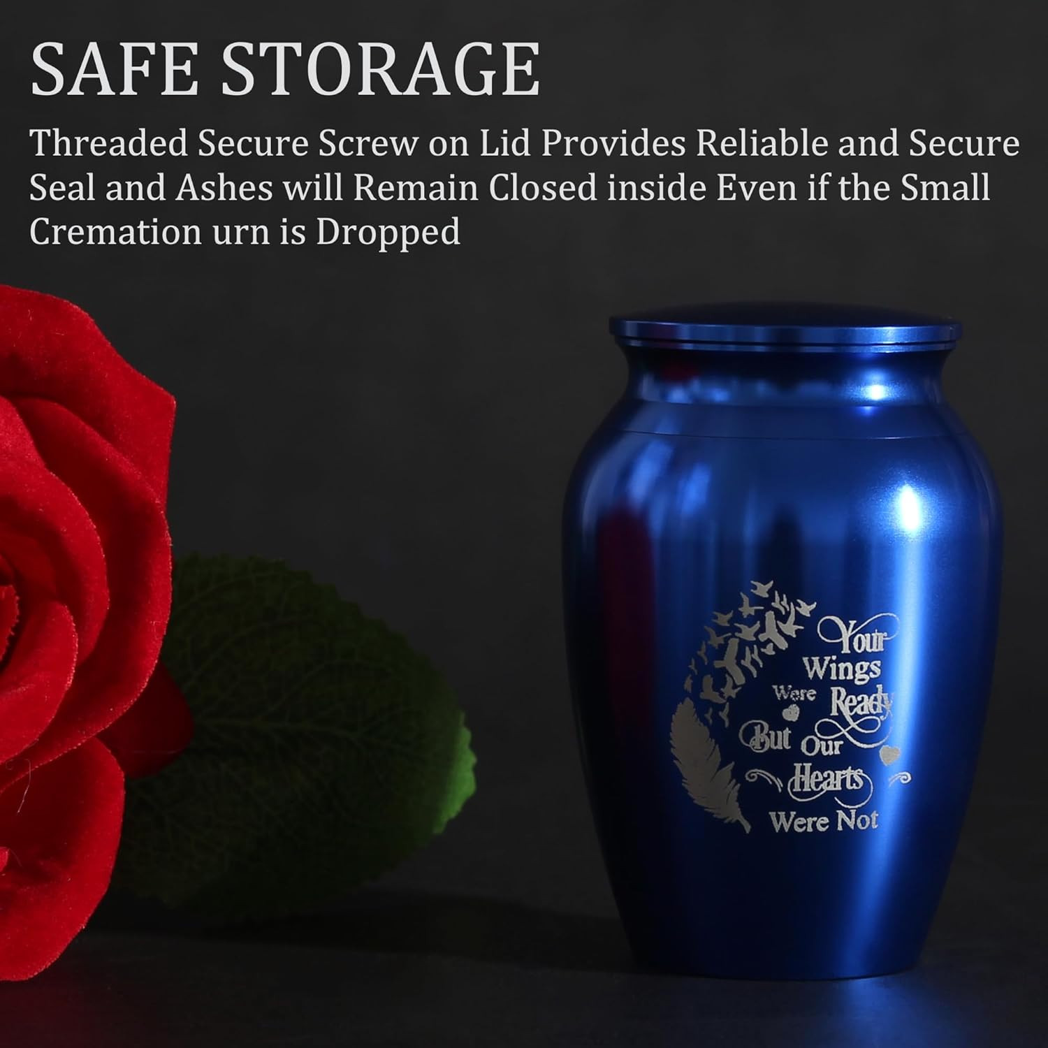 Memorial Picture Frame and Small Urn Set,Mini Cremation Keepsake Urn for Loss of