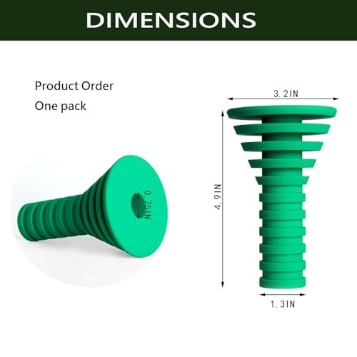 Wind Resistant Cemetery Vase Insert – Fixed Rubber Flower Holder, Green Decorati