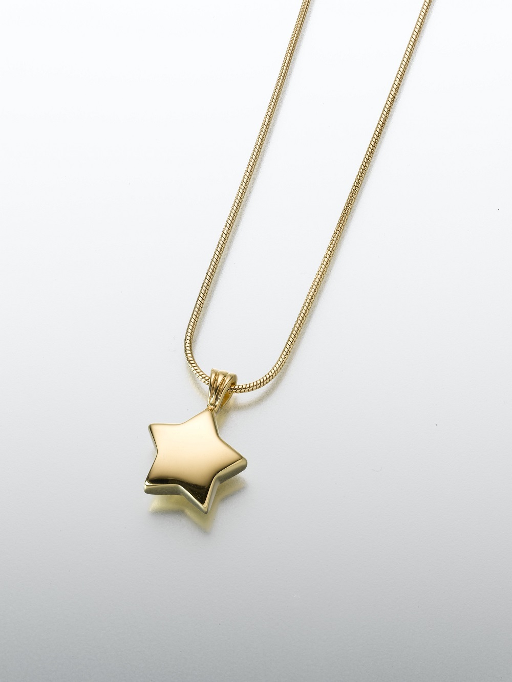 Gold Vermeil Star Memorial Jewelry Pendant Funeral Cremation Urn