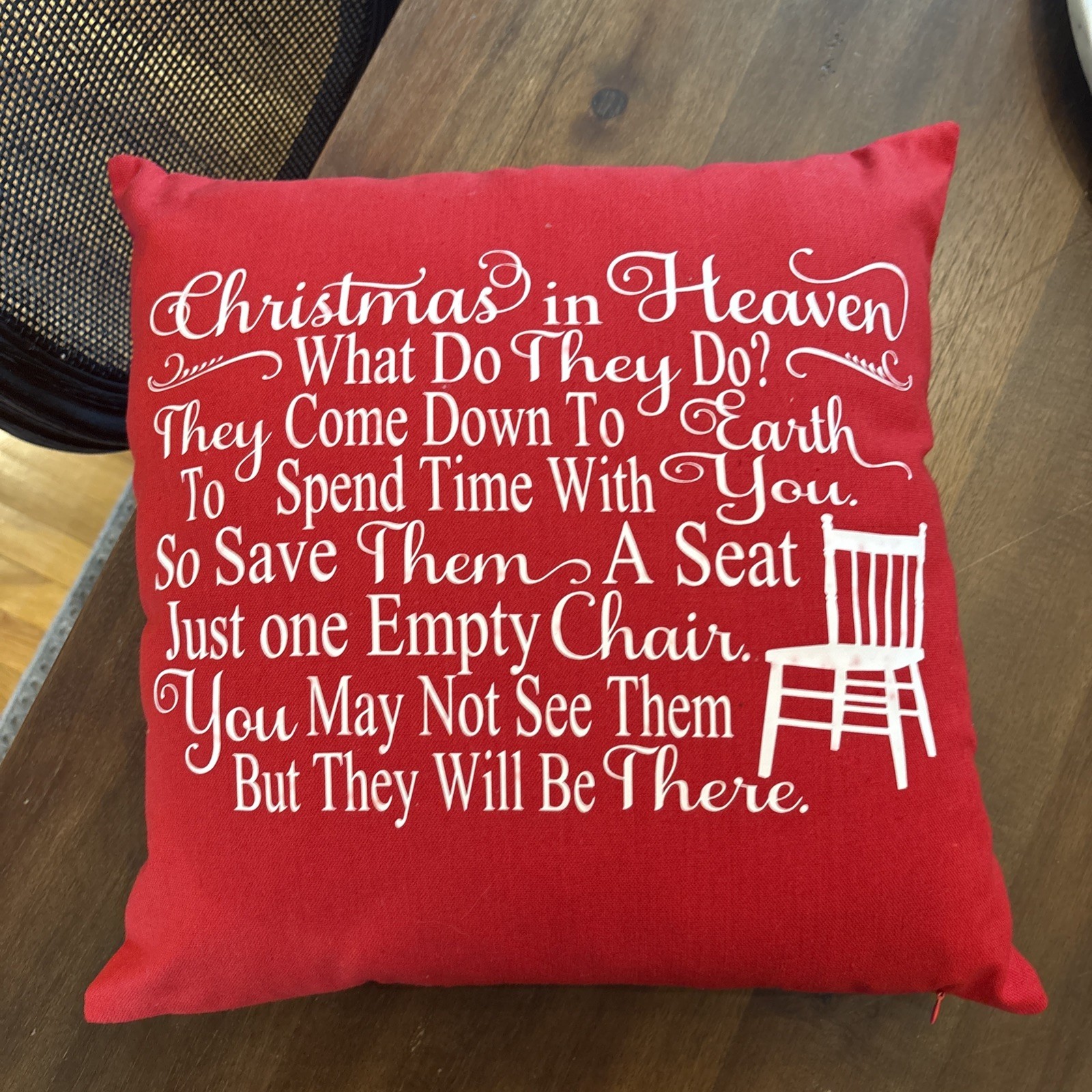 Memorial/Remembrance/Sympathy Christmas Pillow 15×15