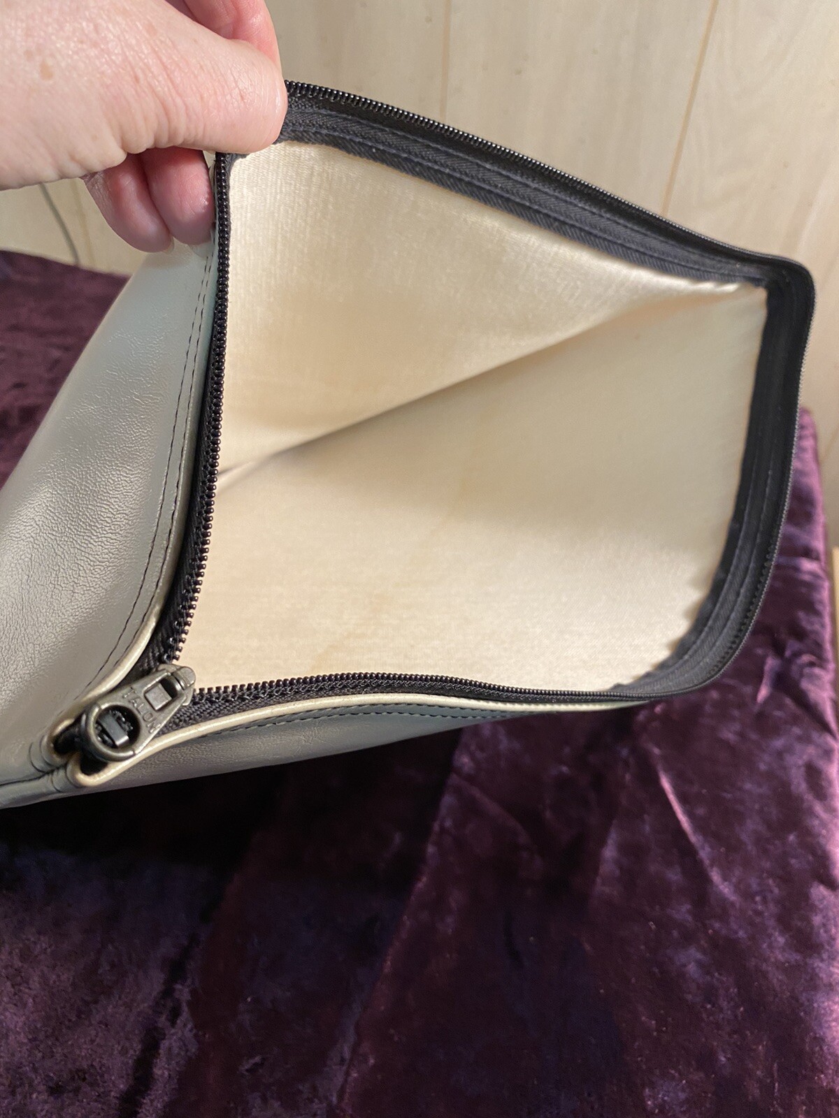 Vtg Funeral Home Bag Briefcase Zipper Columbiana Ohio F65