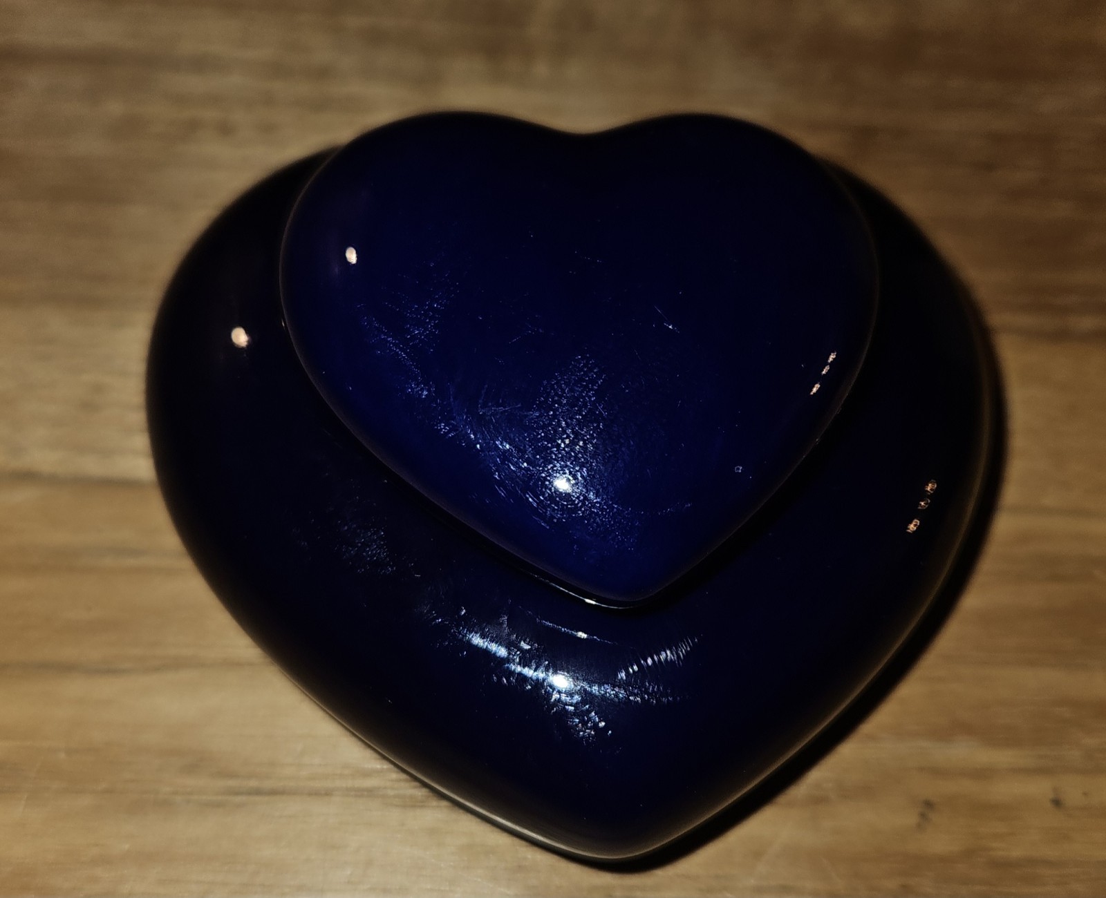 Mini Ceramic Heart-Shaped Urns for Cremation Keepsake ( Blue)