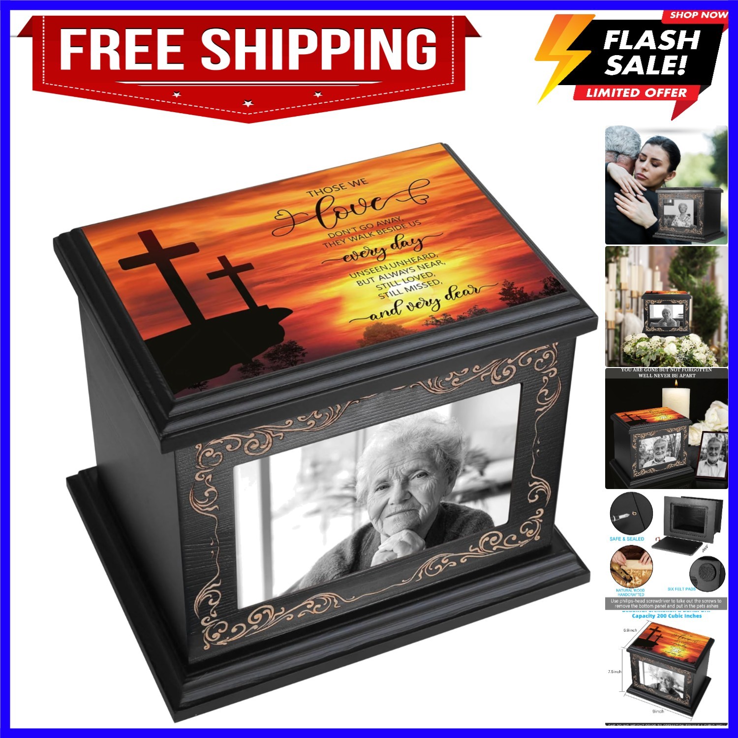 Cremation Urns for Human Ashes Adult Male or Female, Funeral Memorial Urns fo…