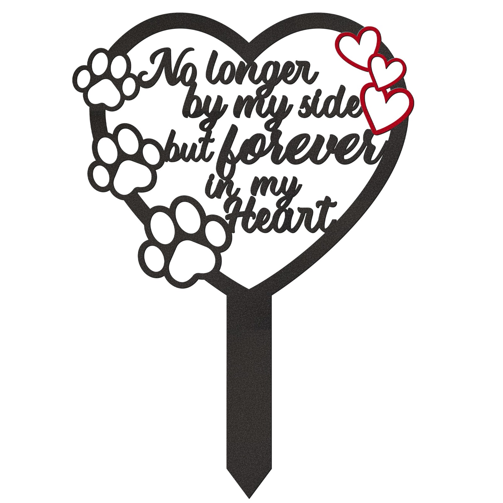 Pet Memorial Grave Markers | Heart Paw Sympathy Signs for Outdoor Decor