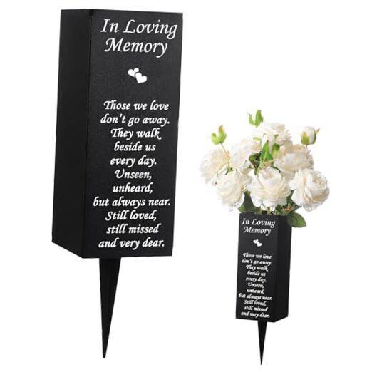 Cemetery Vases with Spikes Grave Vases for Cemetery Metal Funeral Those We Love