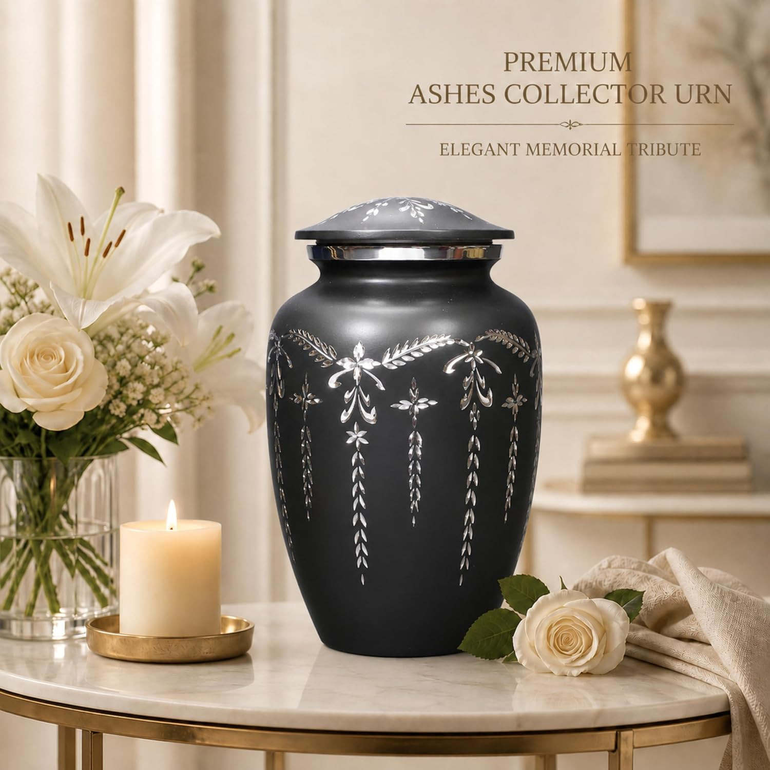 Urns for Human Ashes Adult Female and Male 200+ Cubic Inches, Decorative Burial