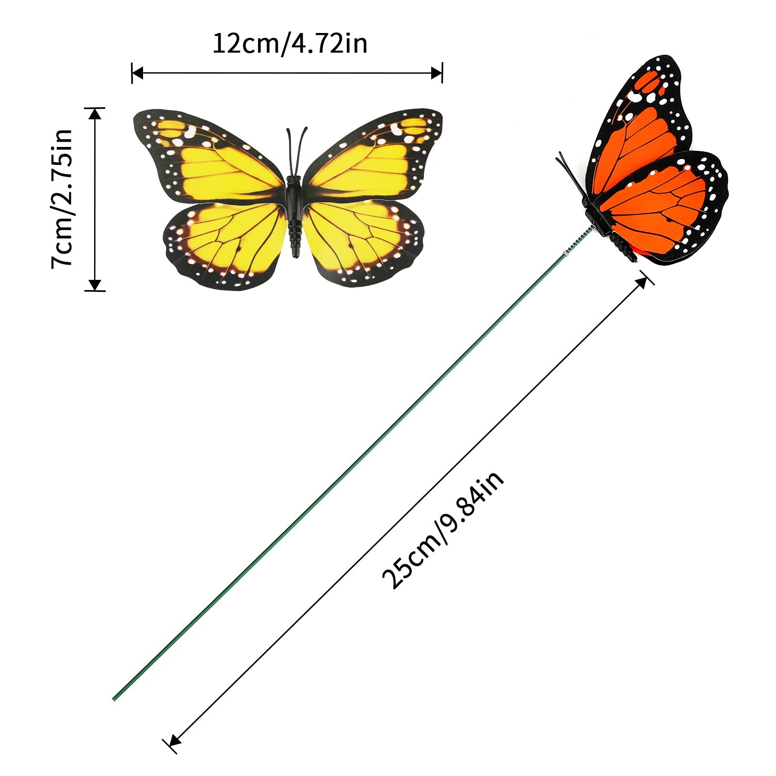 Colorful Butterfly Garden Stakes 27 Pcs Yard Ornaments for Patio Decor
