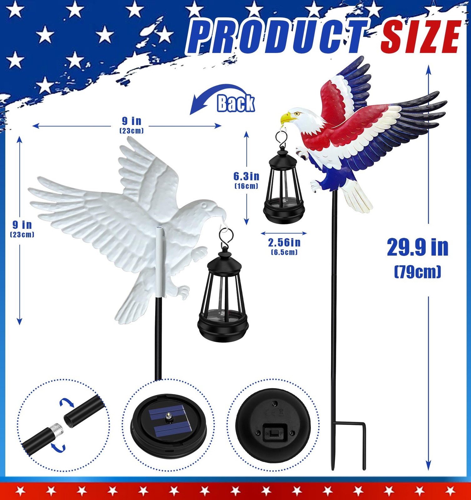 250th Anniversary America Eagle Garden Stake 4th of July Decorations Outdoor …
