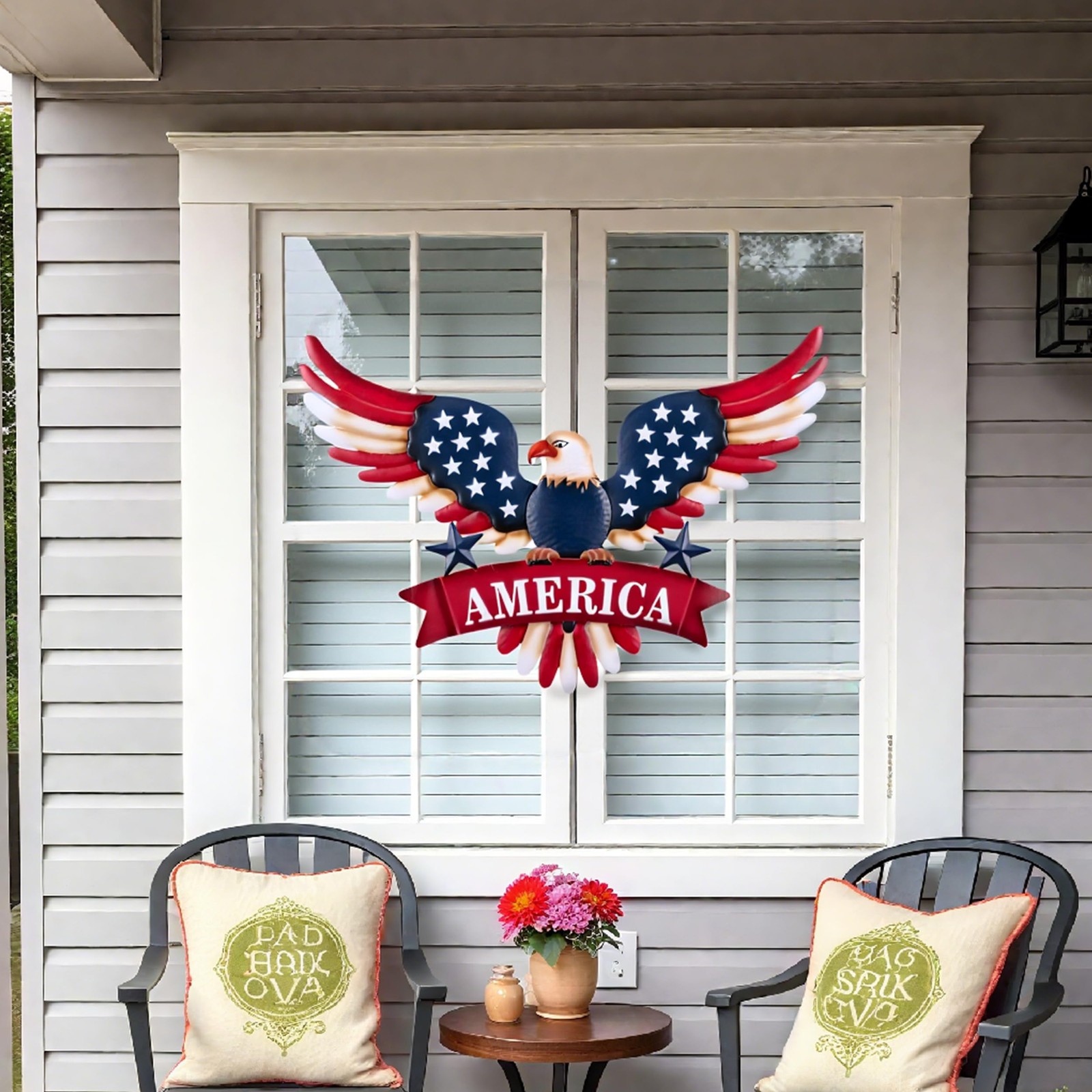 4th of July Decorations for Outdoor, Patriotic Memorial Day Garden Decor, Eag…