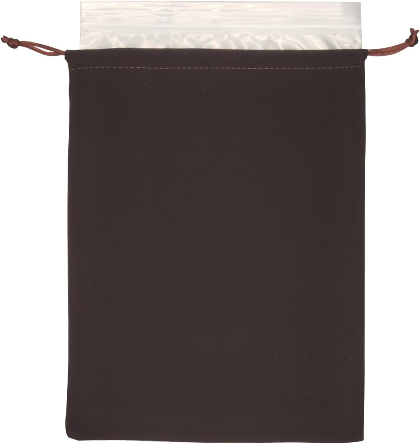 Brown Velvet Cremains Urn Bag for Human Ashes – 10″ x 12″ with Resealable Bag