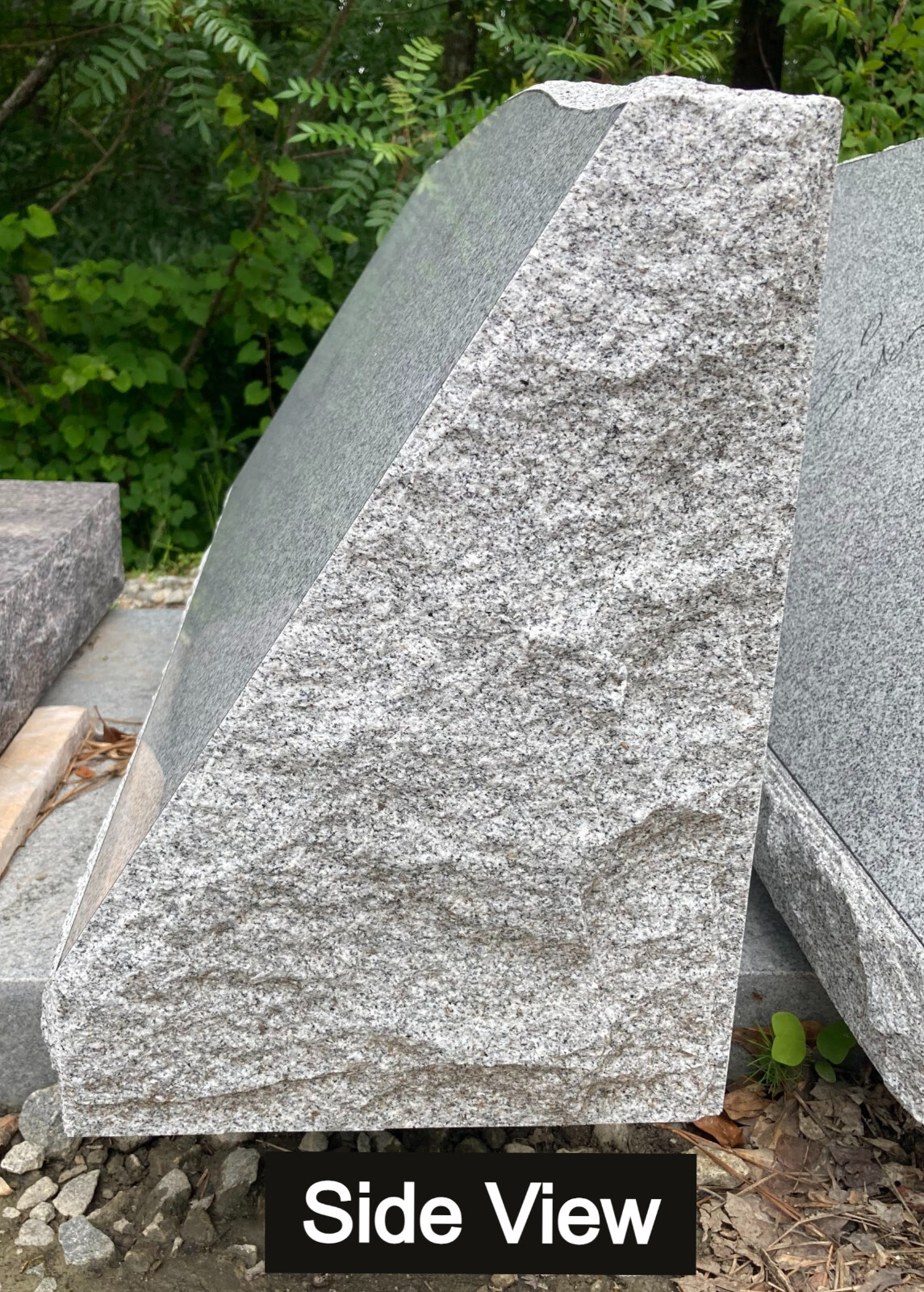 Granite Memorial Slant Grave Marker Cemetery Funeral 16″x8″x14″ with Design