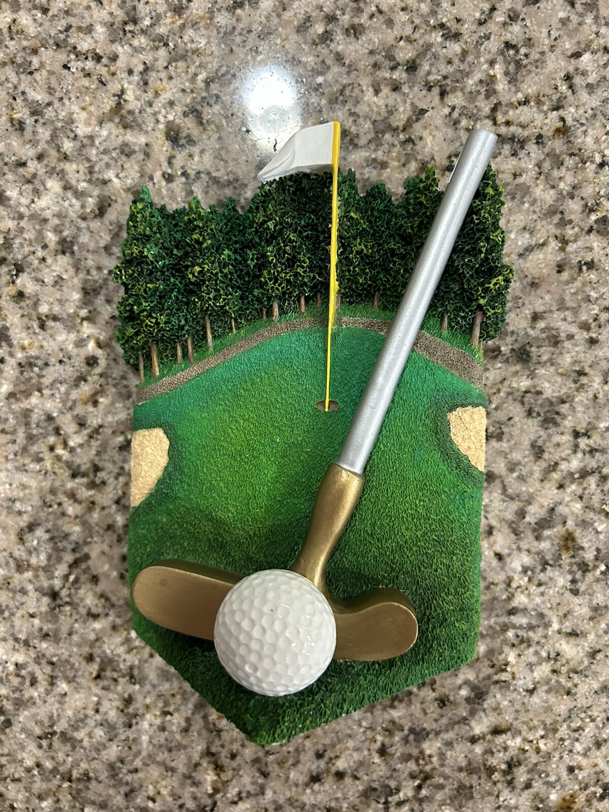 Batesville Casket Coffin End Plaque Memorial-Hand Painted Golf Enthusiast