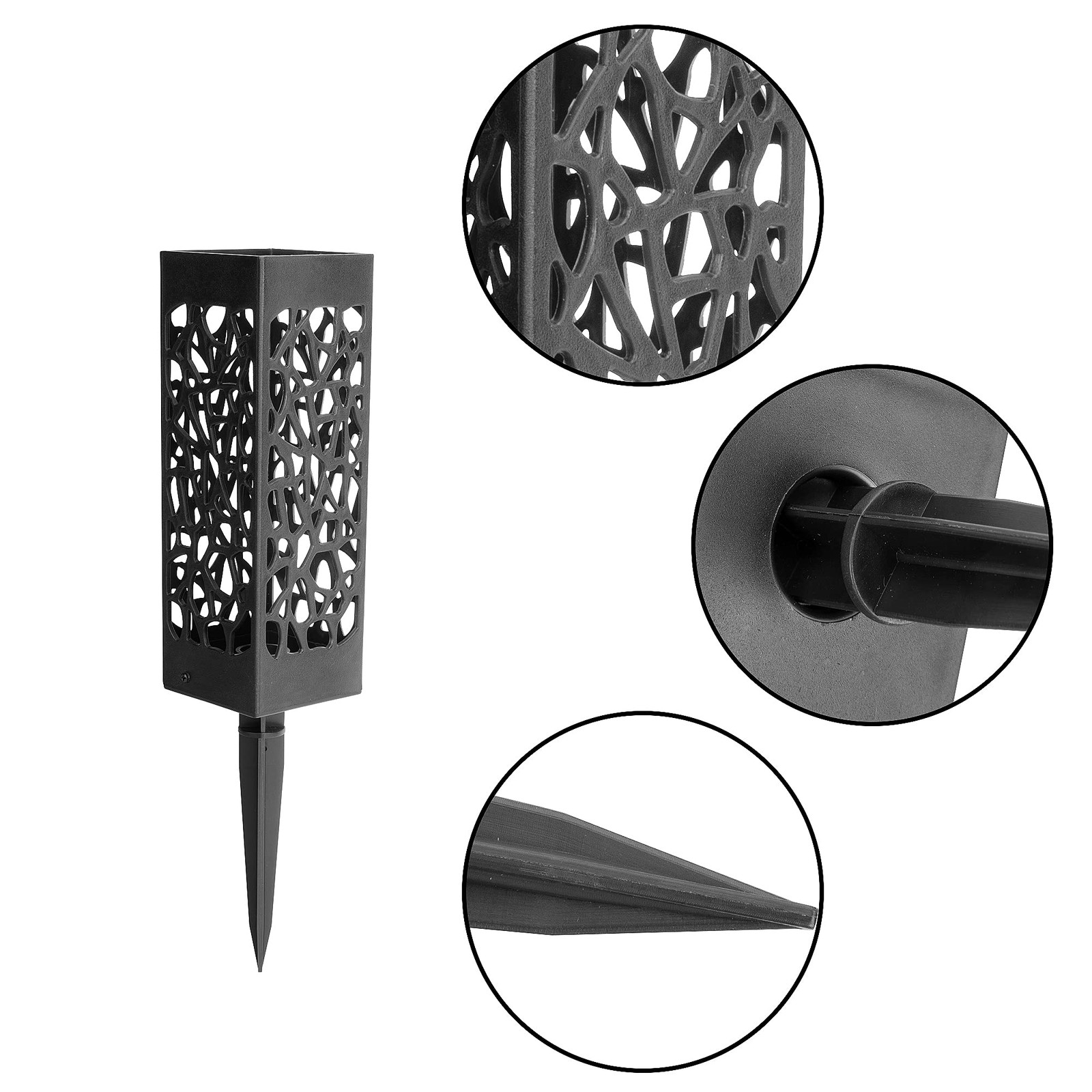 Cemetery Floral Holder 12″ Plastic Vase Cones with Spike Stake & Drainage Holes