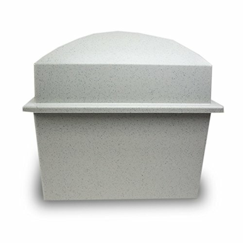 Crowne Vault Extra-Large Granite Color Polymer Funeral Cremation Urn Vault For 2