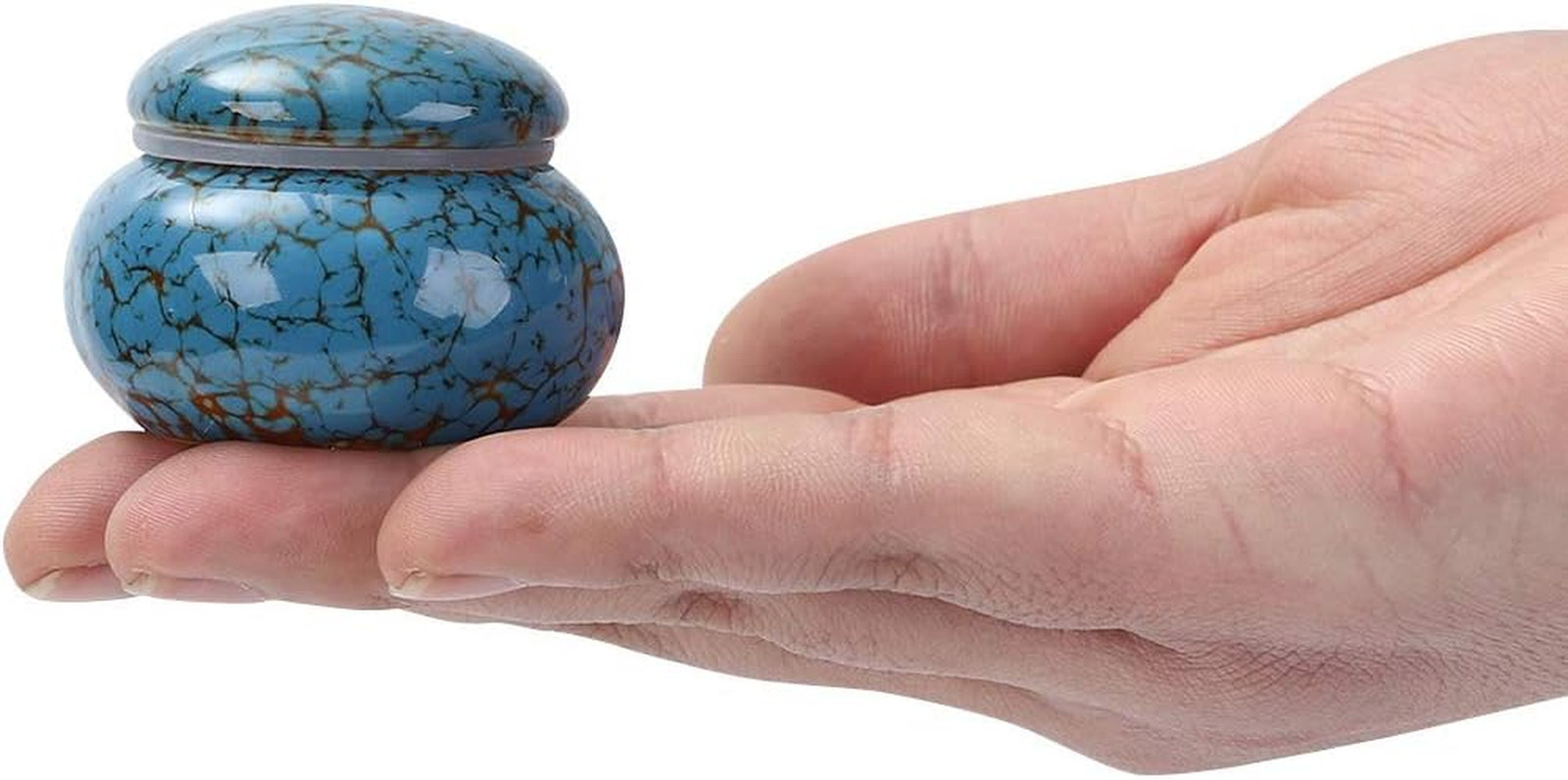 Small Urn for Human Ashes – 1.6” Handicrafted Urn – Beautiful Tiny Keepsake Urn