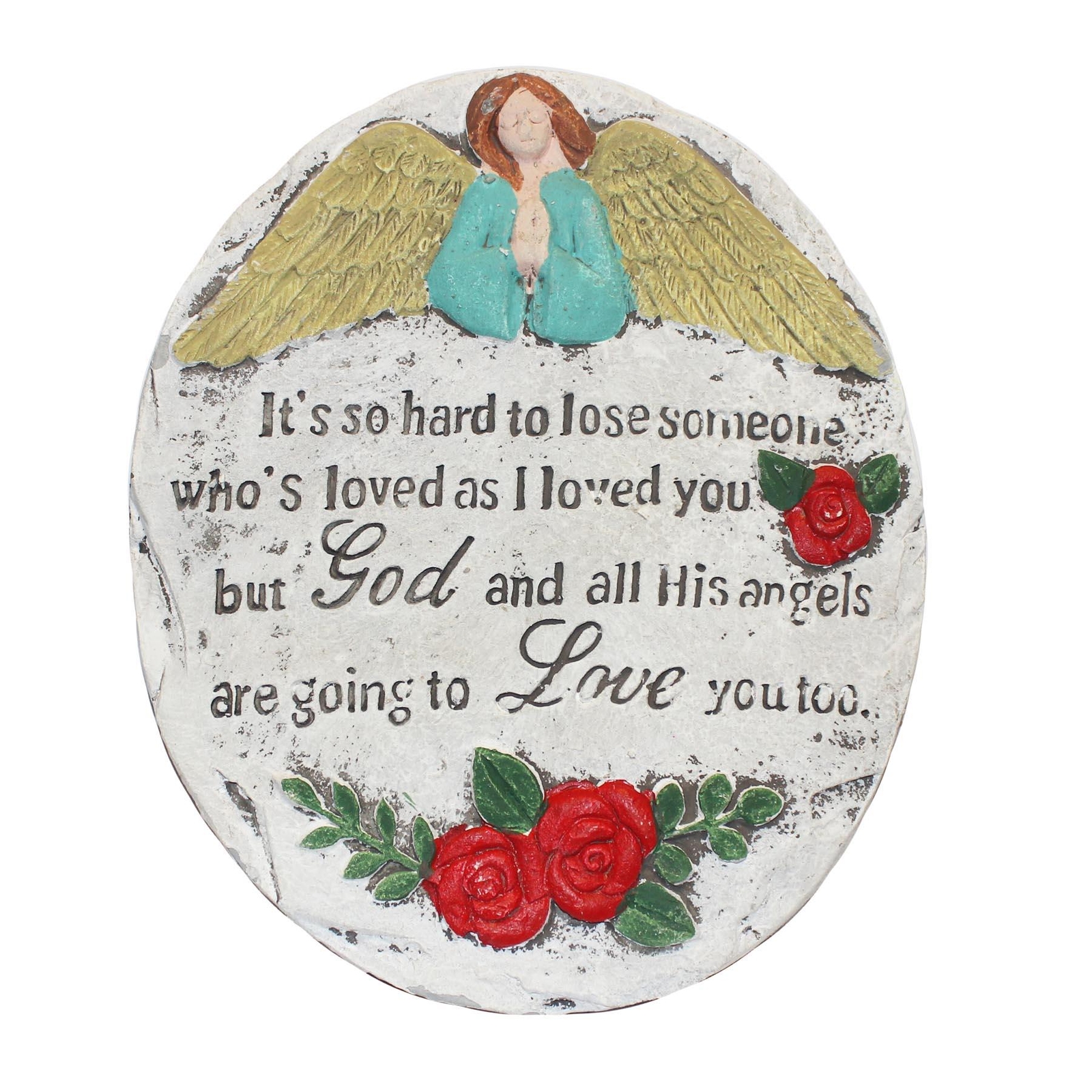 Memorial Garden Stone Plaque 16.5cm – Hard To Lose Someone