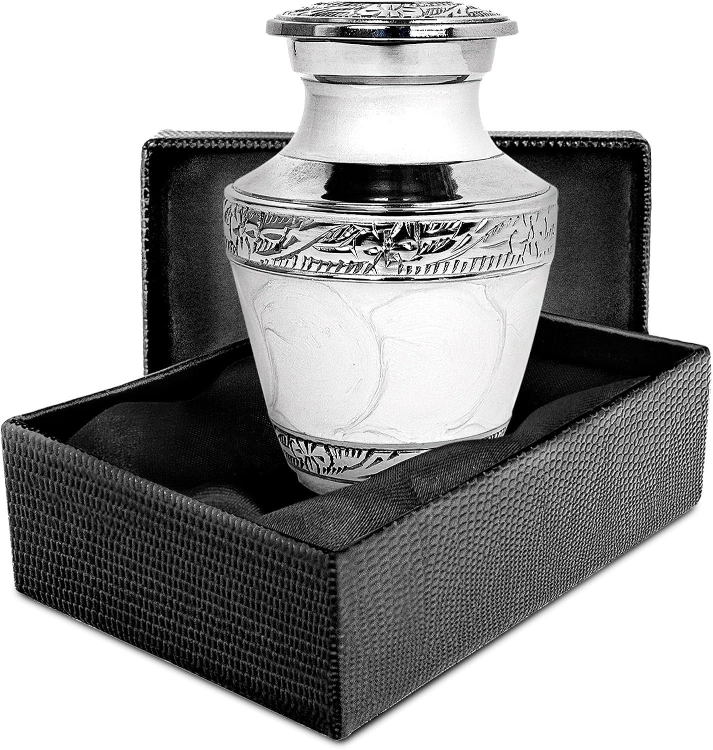 Silver Lining Cremation Urn – Elegant Memorial for Human Ashes