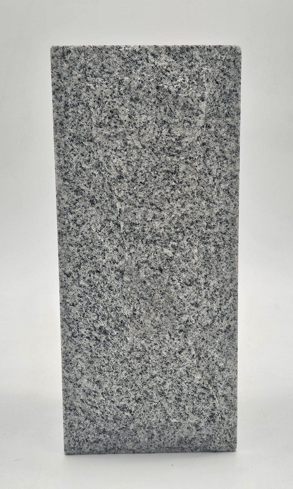 Granite Memorial Vase Tapered Gray Shiney Speckled Edged Cemetery 9″×5.25″×4″
