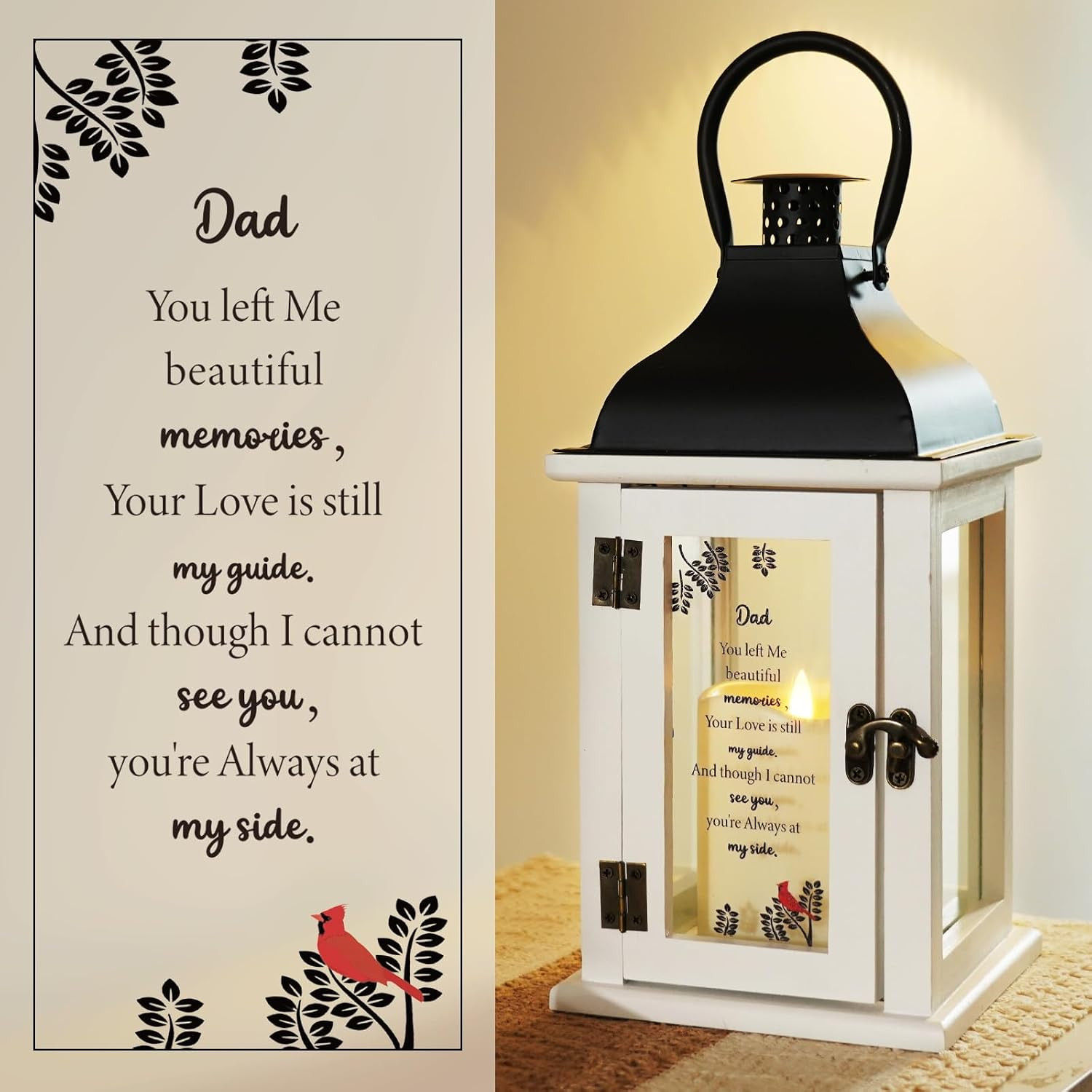Homemory Memorial Lantern Bereavement Sympathy Gift for Loss of Loved One, Mothe