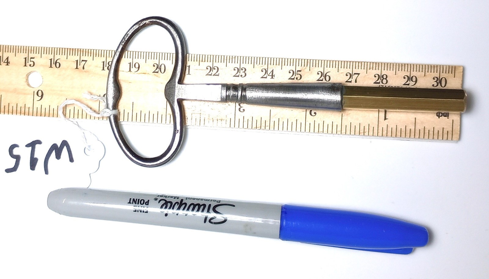 Steel and Brass Winding Casket Key / Coffin Key