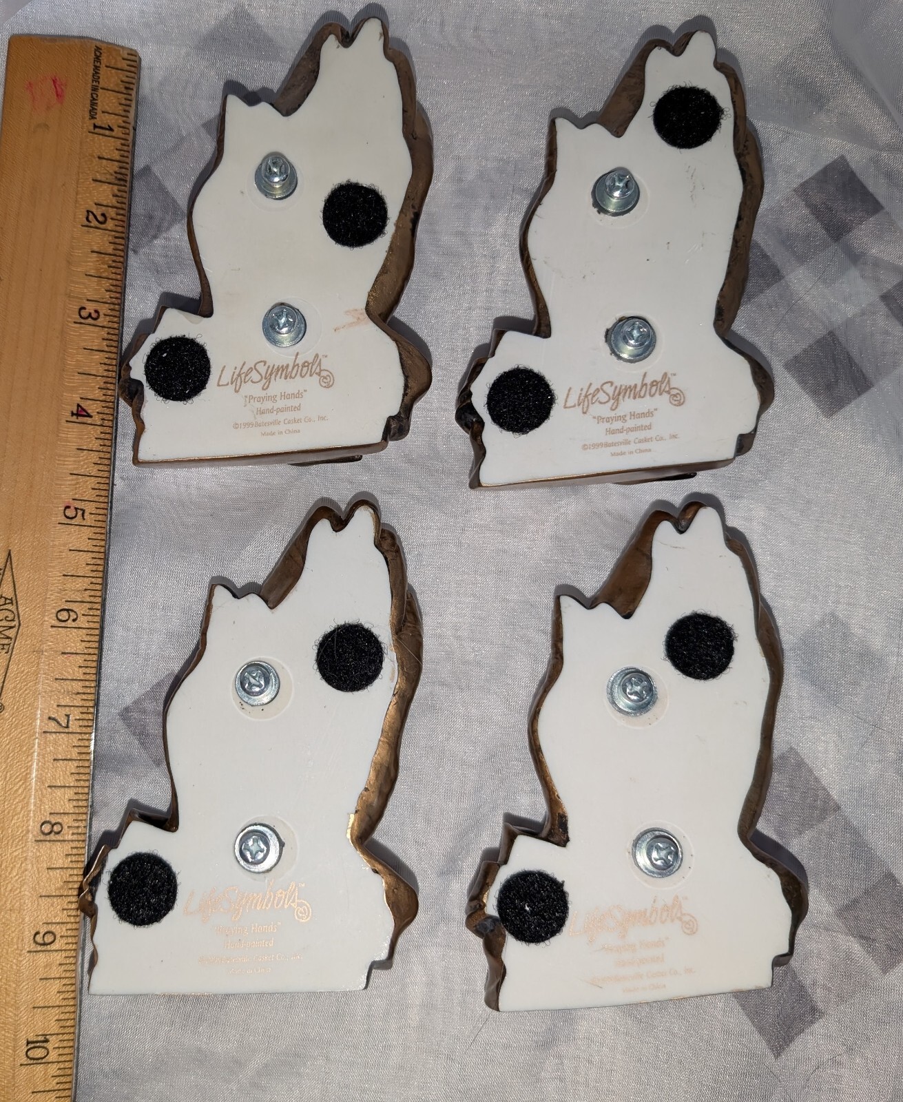 4 Brand New Lifesymbols Casket Corners Praying Hands Batesville Funeral Coffin