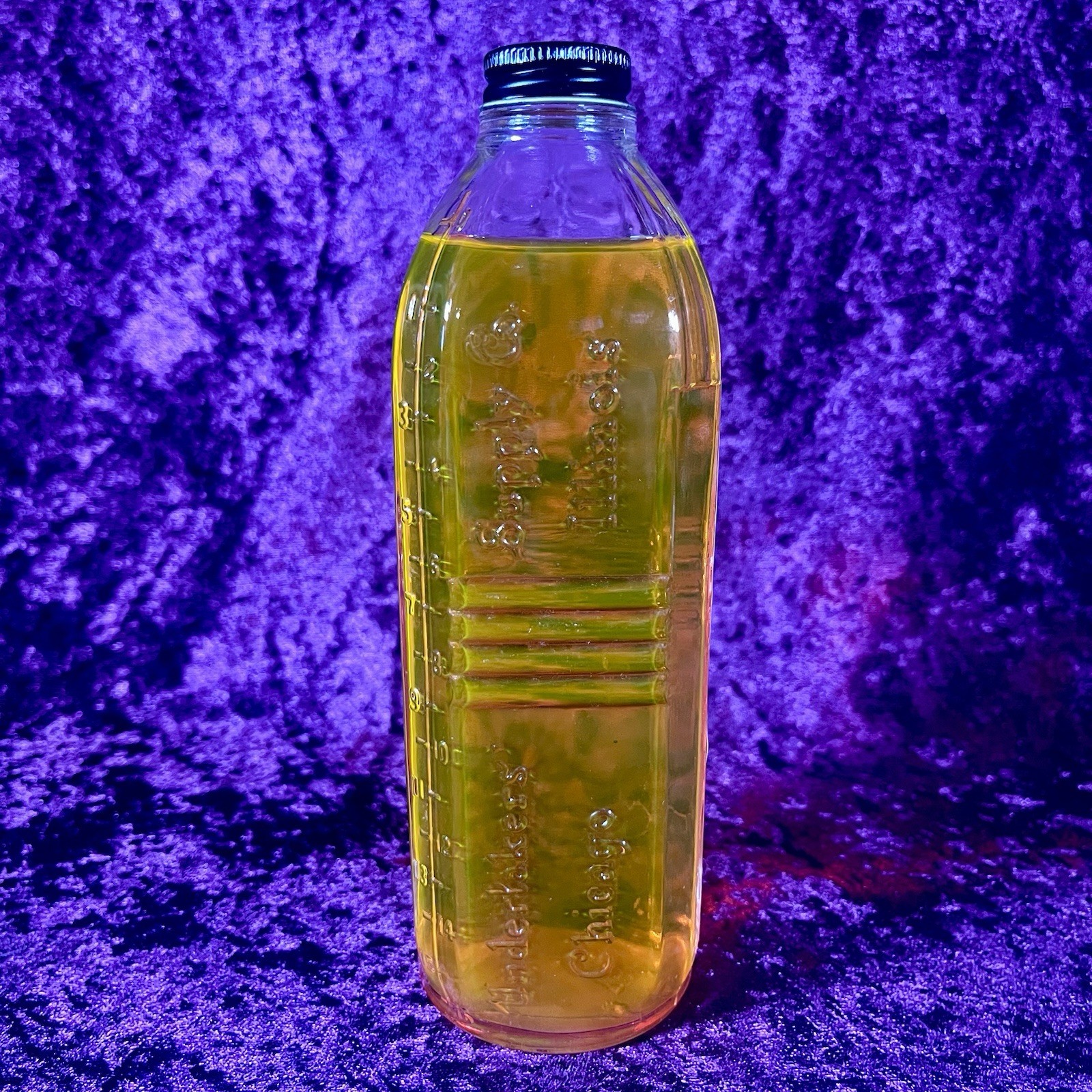 Undertakers Supply Embalming Fluid Glass Bottle FULL Vintage Mortuary Funeral