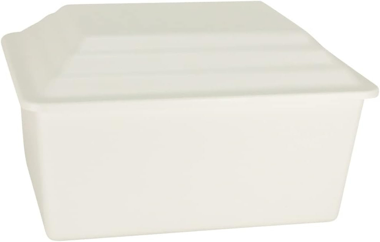 White Urn Vault for Ground Burial, Holds One Adult Cremation Urn for Human Ashes
