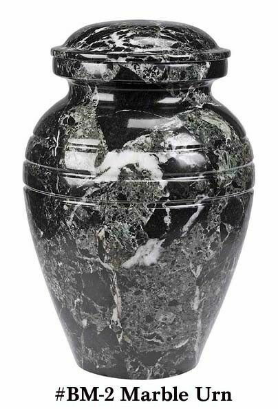 Adult Funeral Cremation Urn made from a block of Solid Black Marble, 205 Inches