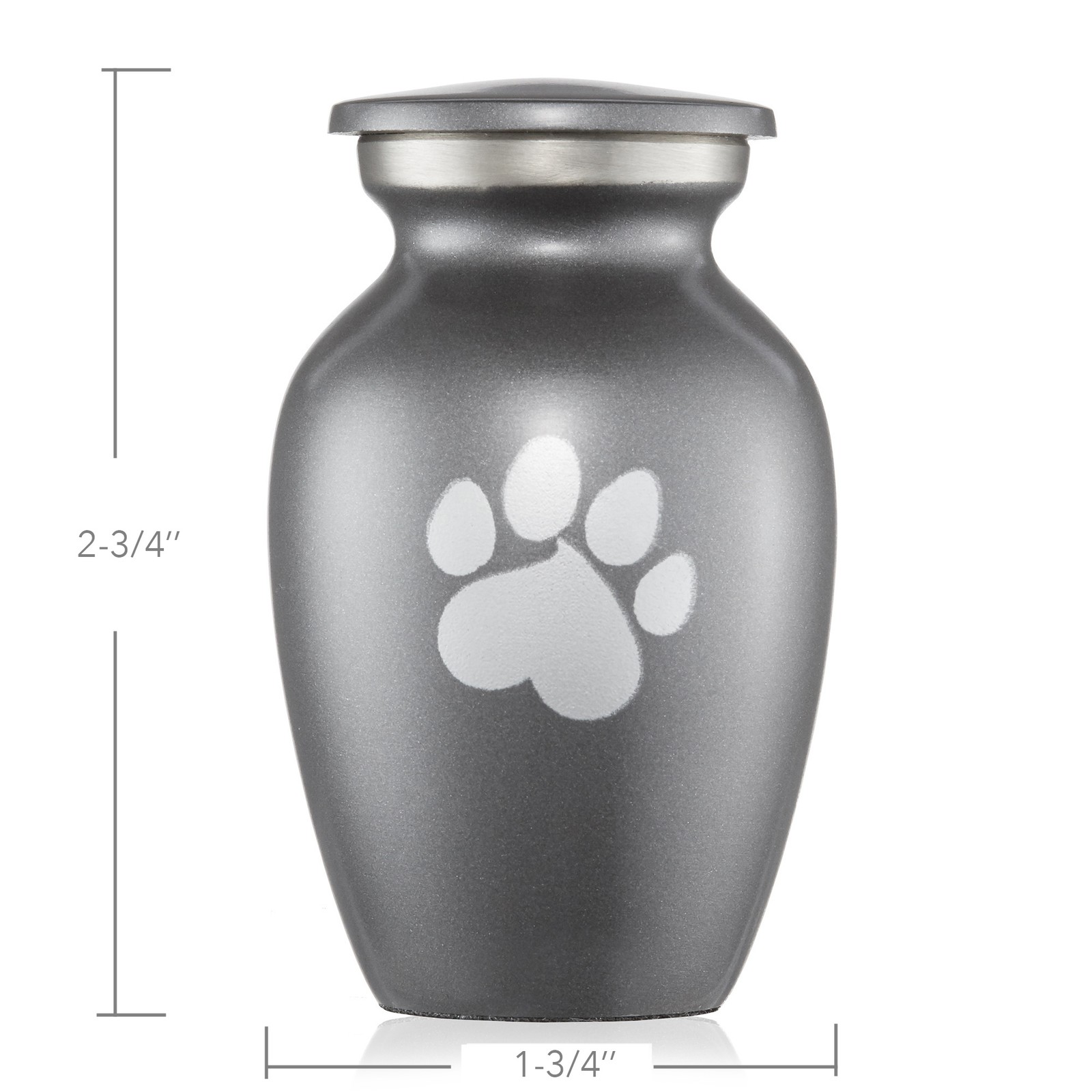 Pet Urn for Dog & Cat Ashes – Cremation Memorial Extra Small Gray Urn