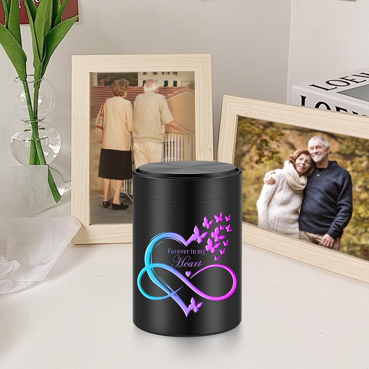 Small Urn for Human Ashes Keepsake 2.6 Inch Aluminum Urn for Ashes, Keepsake Min