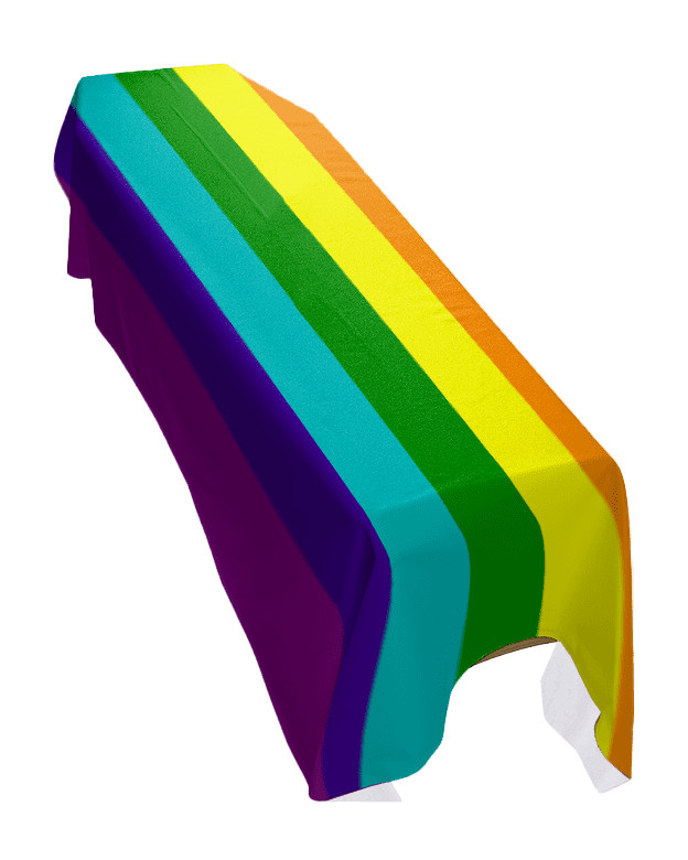 Rainbow 7 Stripe Pride Coffin Drape Flag – Premium Quality & Made To Order in UK