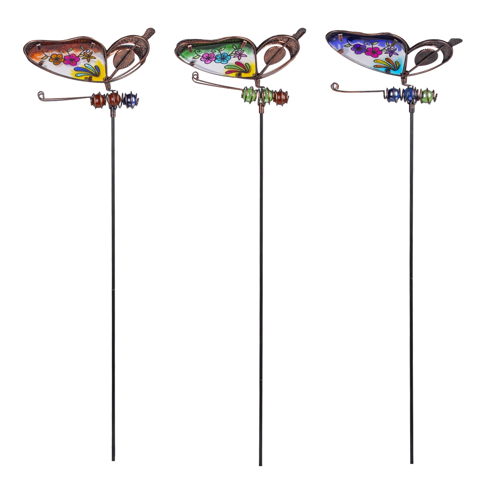3 Pack Butterfly Decorative Garden Stakes,Outdoor Decorations Metal Yard Art …