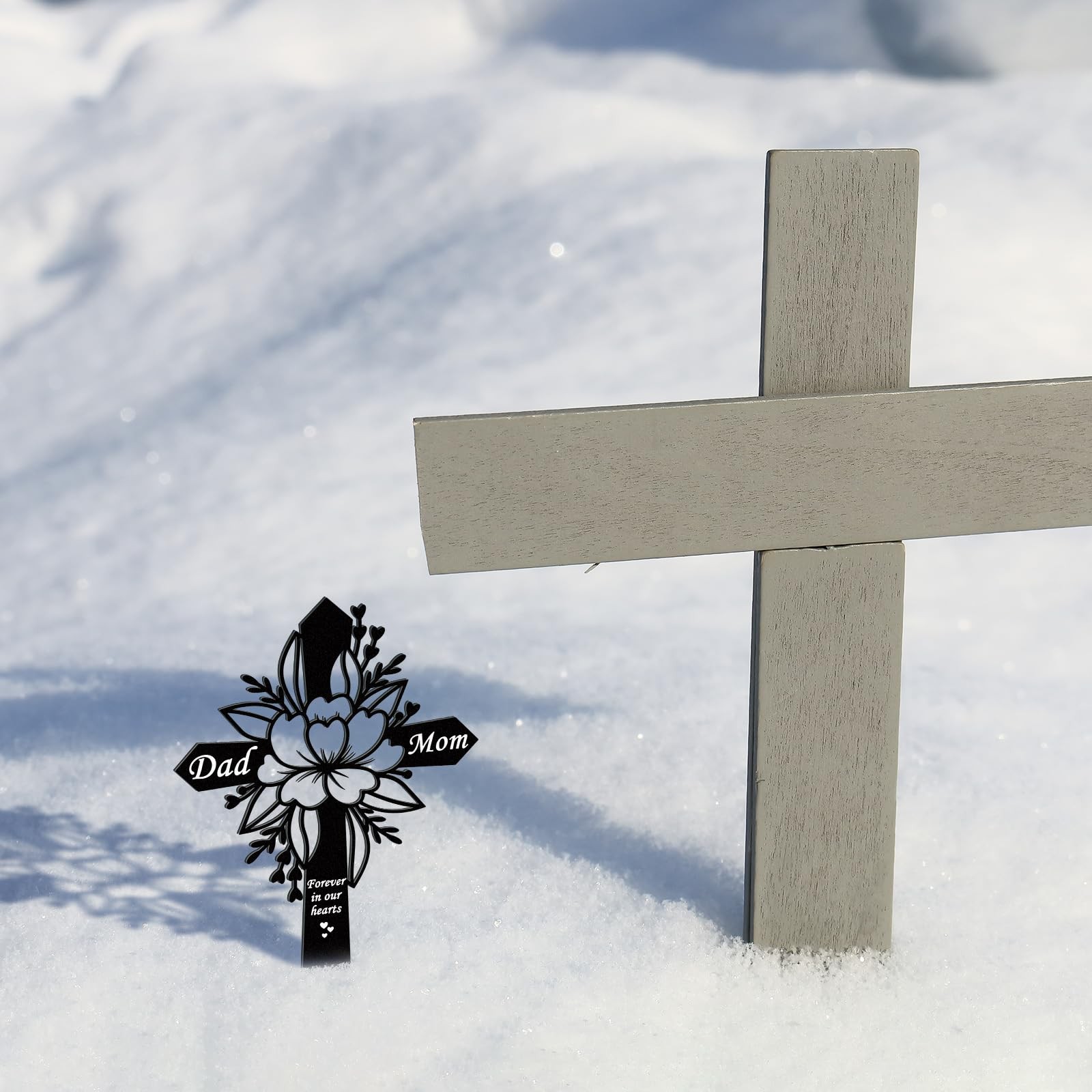 Memorial Plaque Stake for Cemetery Flowers Outdoor Sympathy Grave Decor