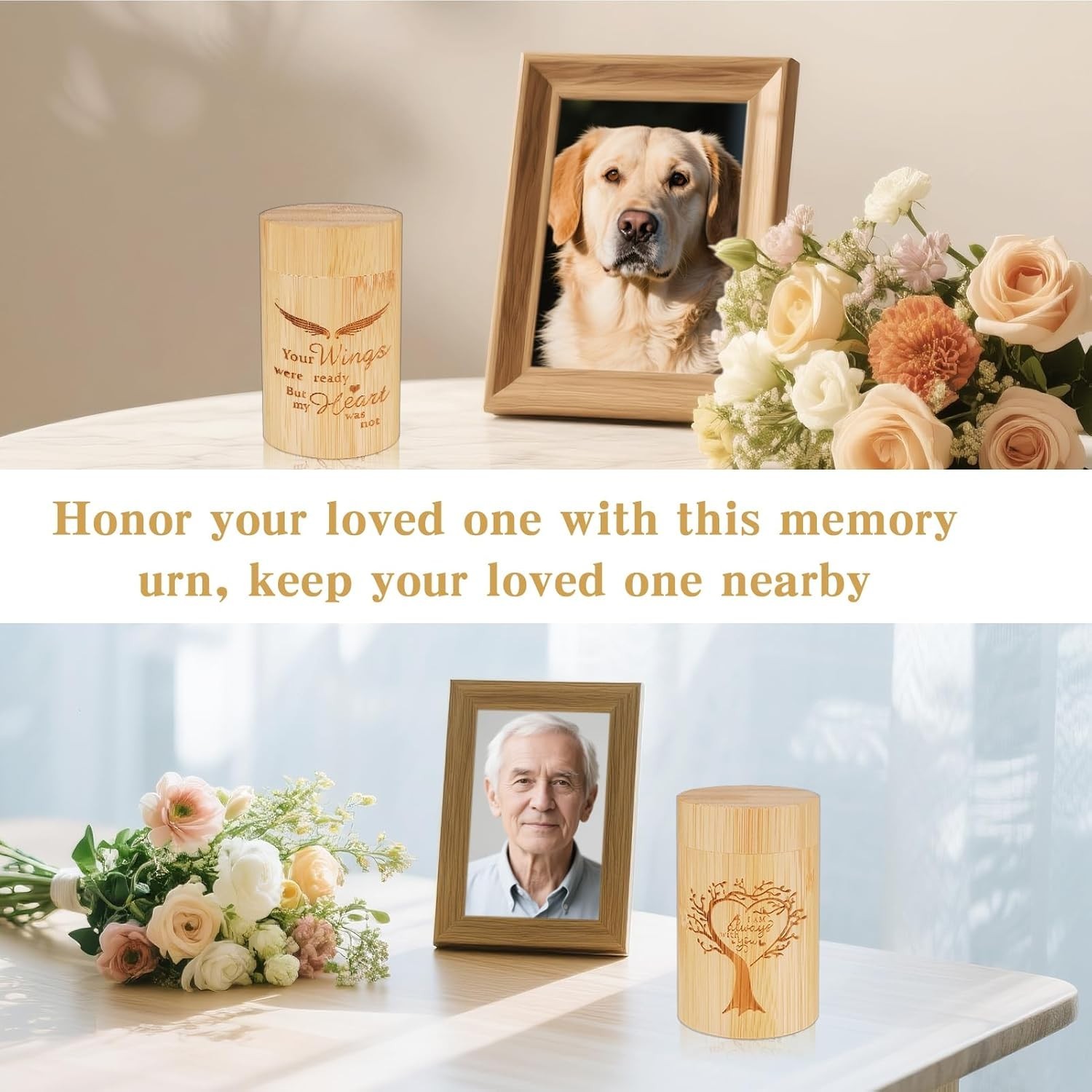 Small Urns for Human Ashes Keepsake Set of 2, Memorial Urns for Human Ashes, …