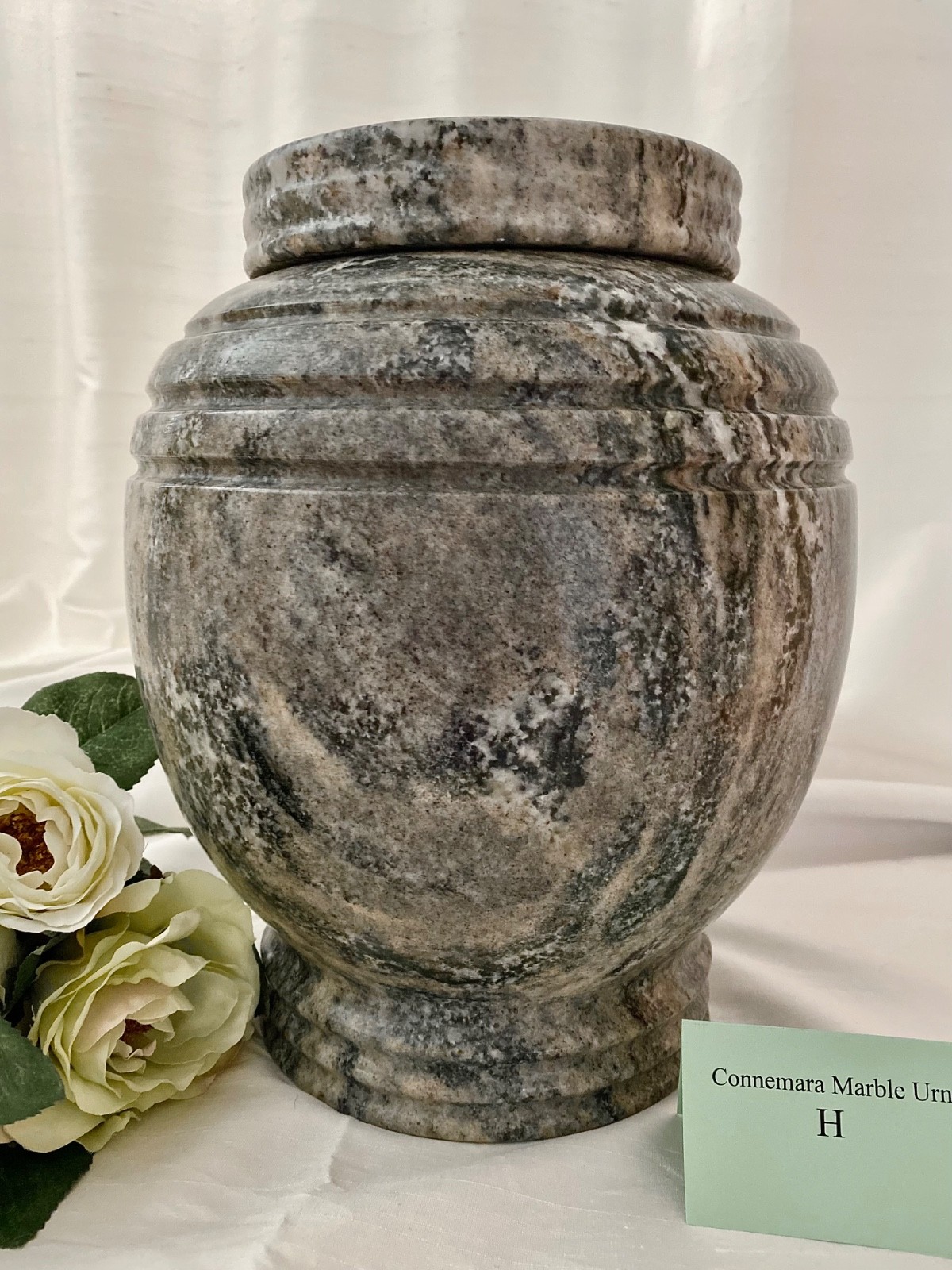 Solid Irish Connemara Marble Adult Full-size Cremation Urn One-of-a-Kind – H